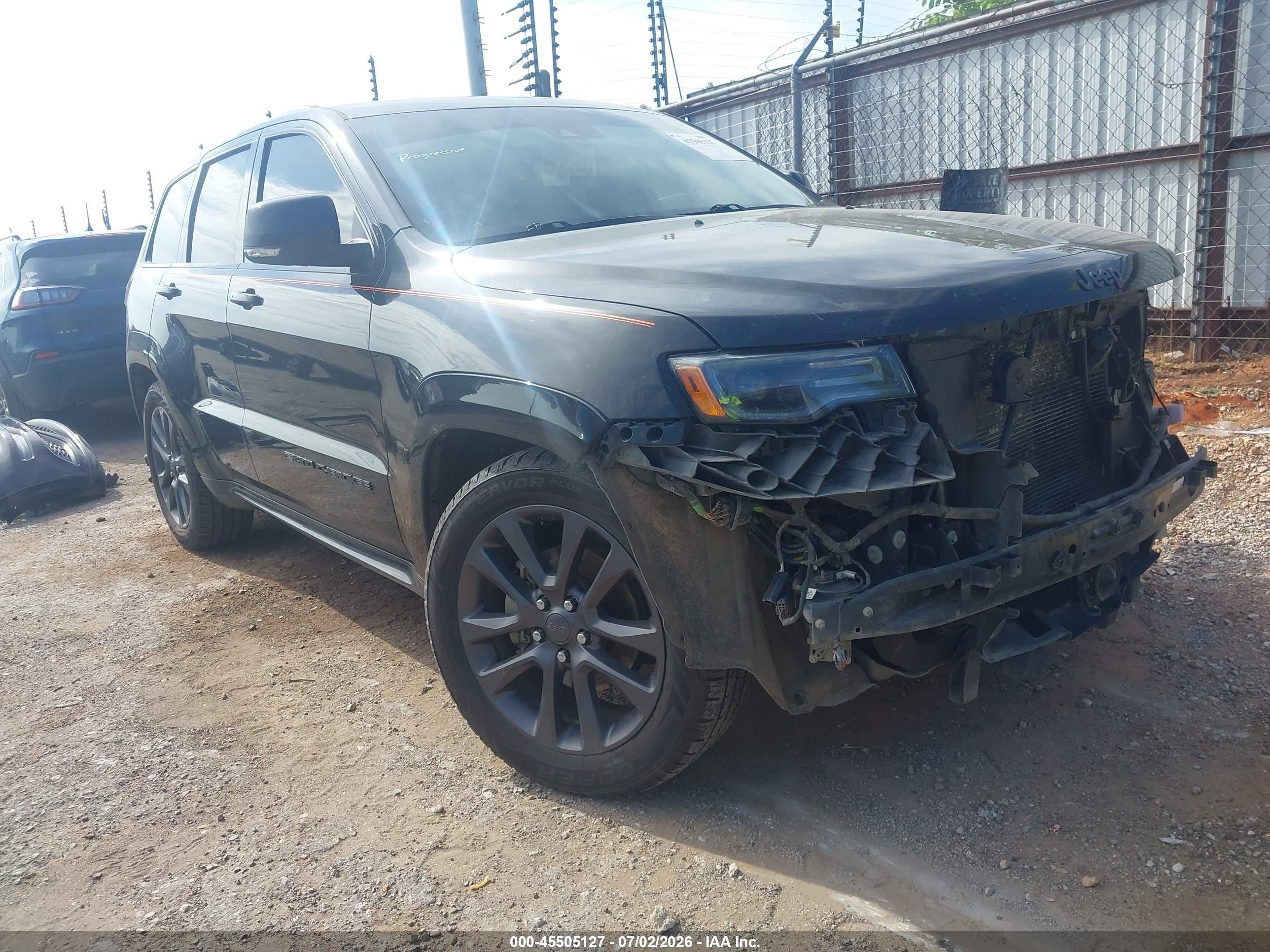 2018 Jeep Grand Cherokee High Altitude, VIN 1C4RJFCG2JC487864 — Front end