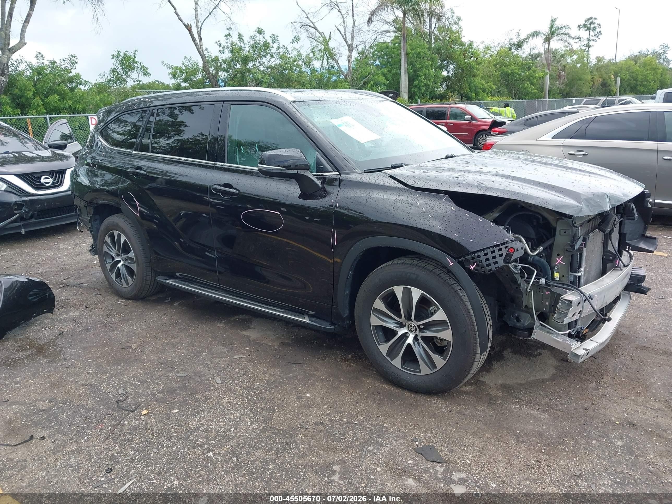 2021 Toyota Highlander XLE, VIN 5TDGZRAH1MS086970 — All over