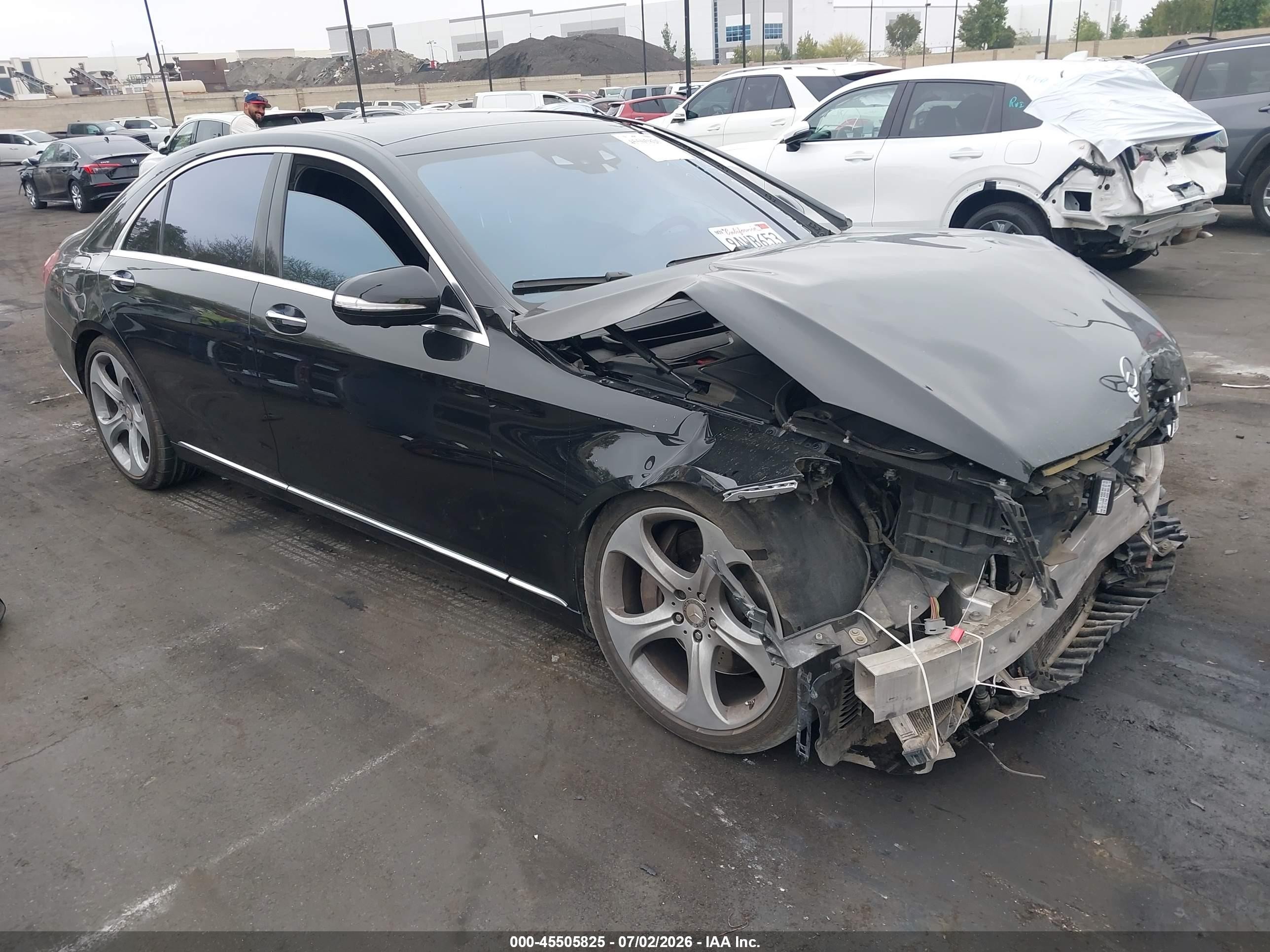 2015 Mercedes-Benz S 550, VIN WDDUG8CB2FA164495 — Front end