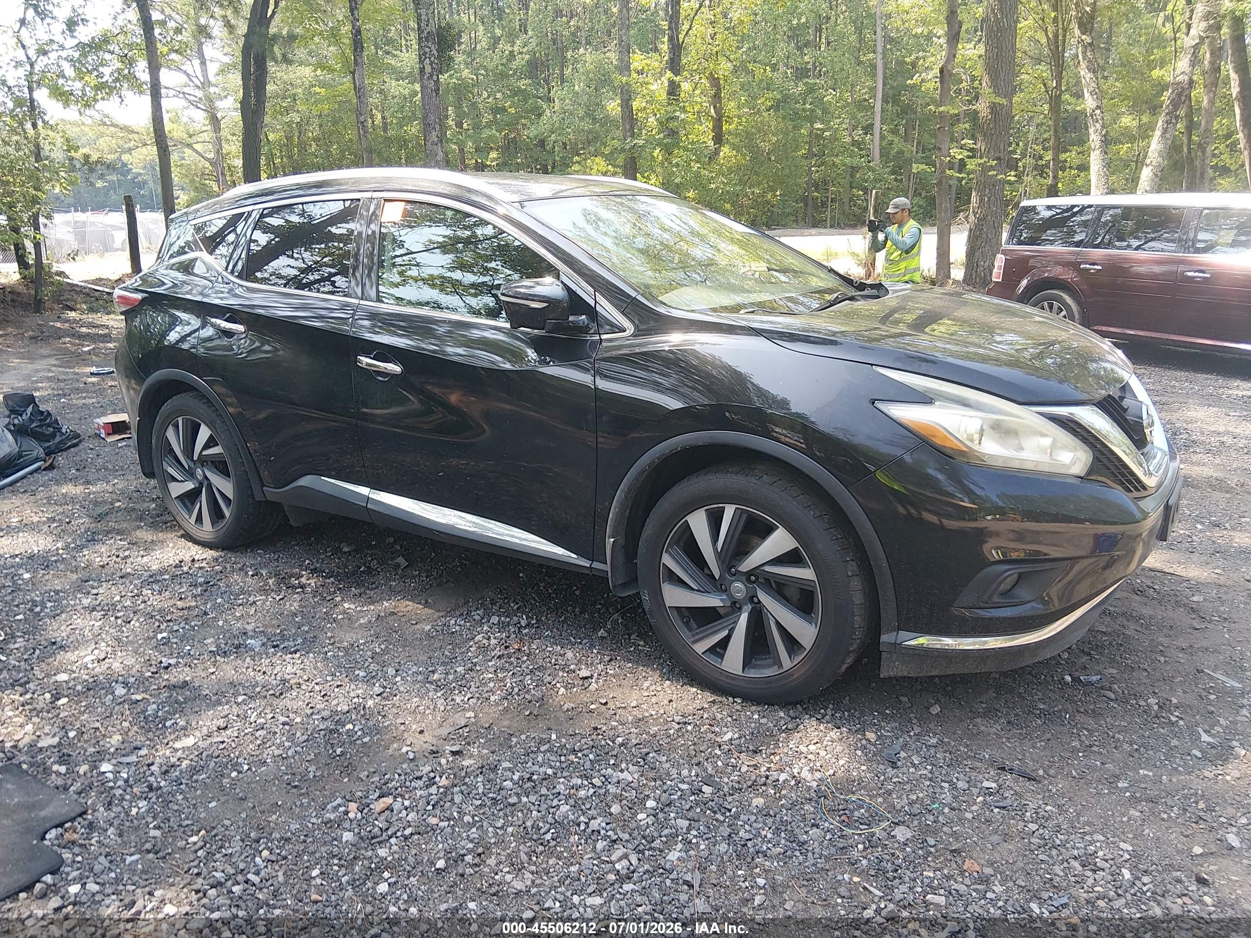 2015 Nissan Murano SL, VIN 5N1AZ2MH3FN264343 — Крыша