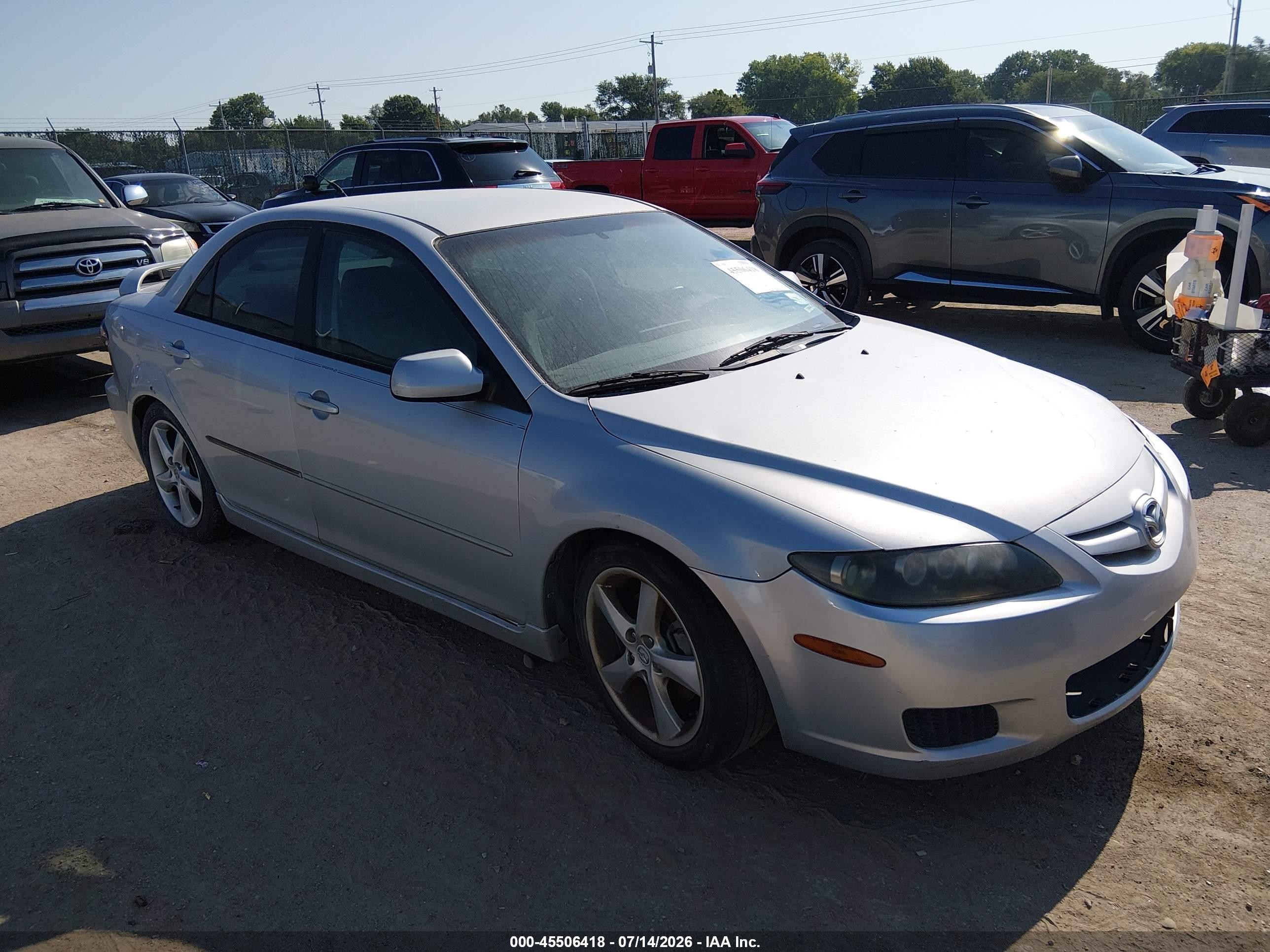 2008 Mazda 6 i Sport VE, VIN 1YVHP80C485M02233 — Front end