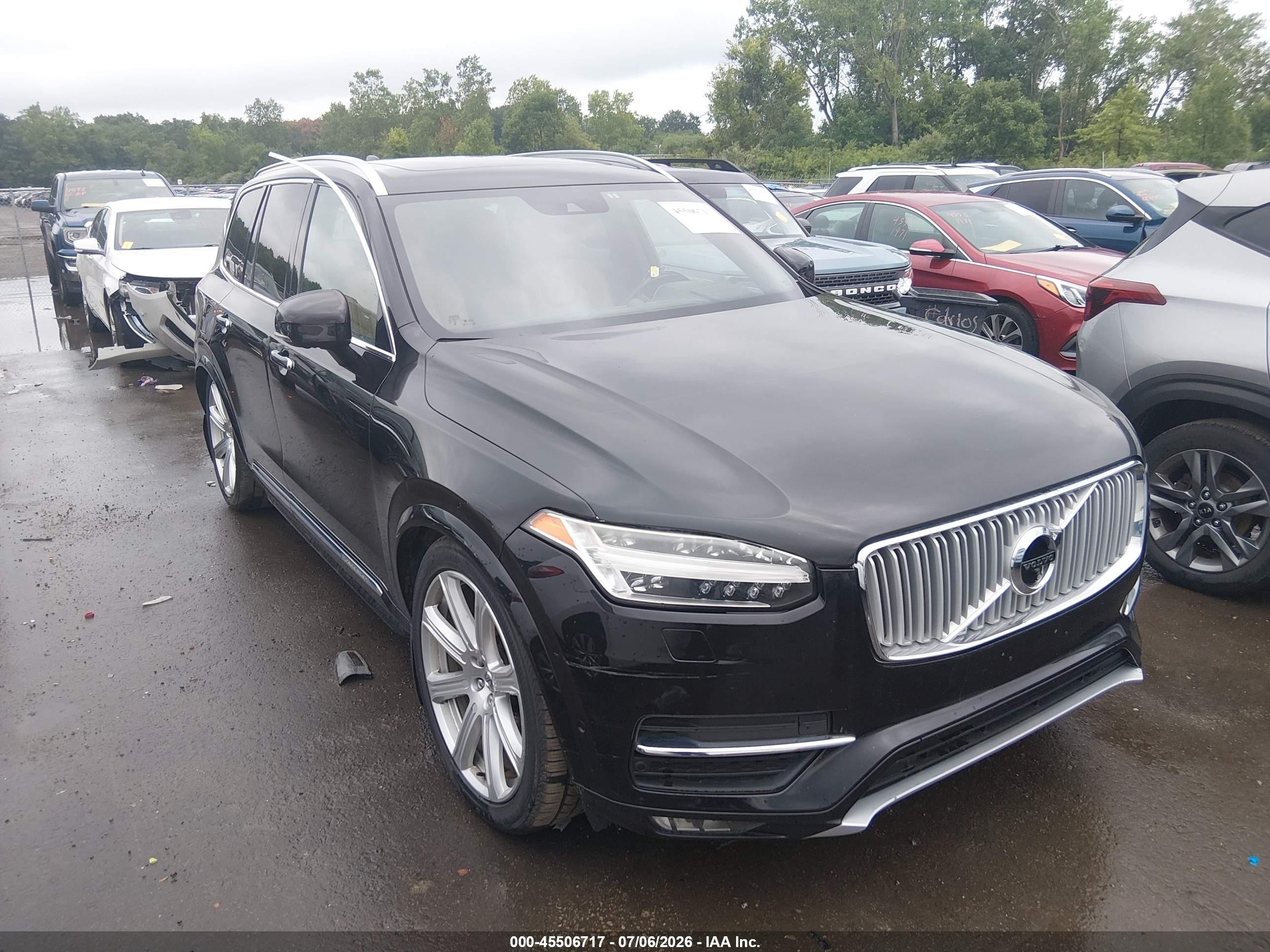 2016 Volvo XC90, VIN YV4A22PN8G1002480 — Water / flood