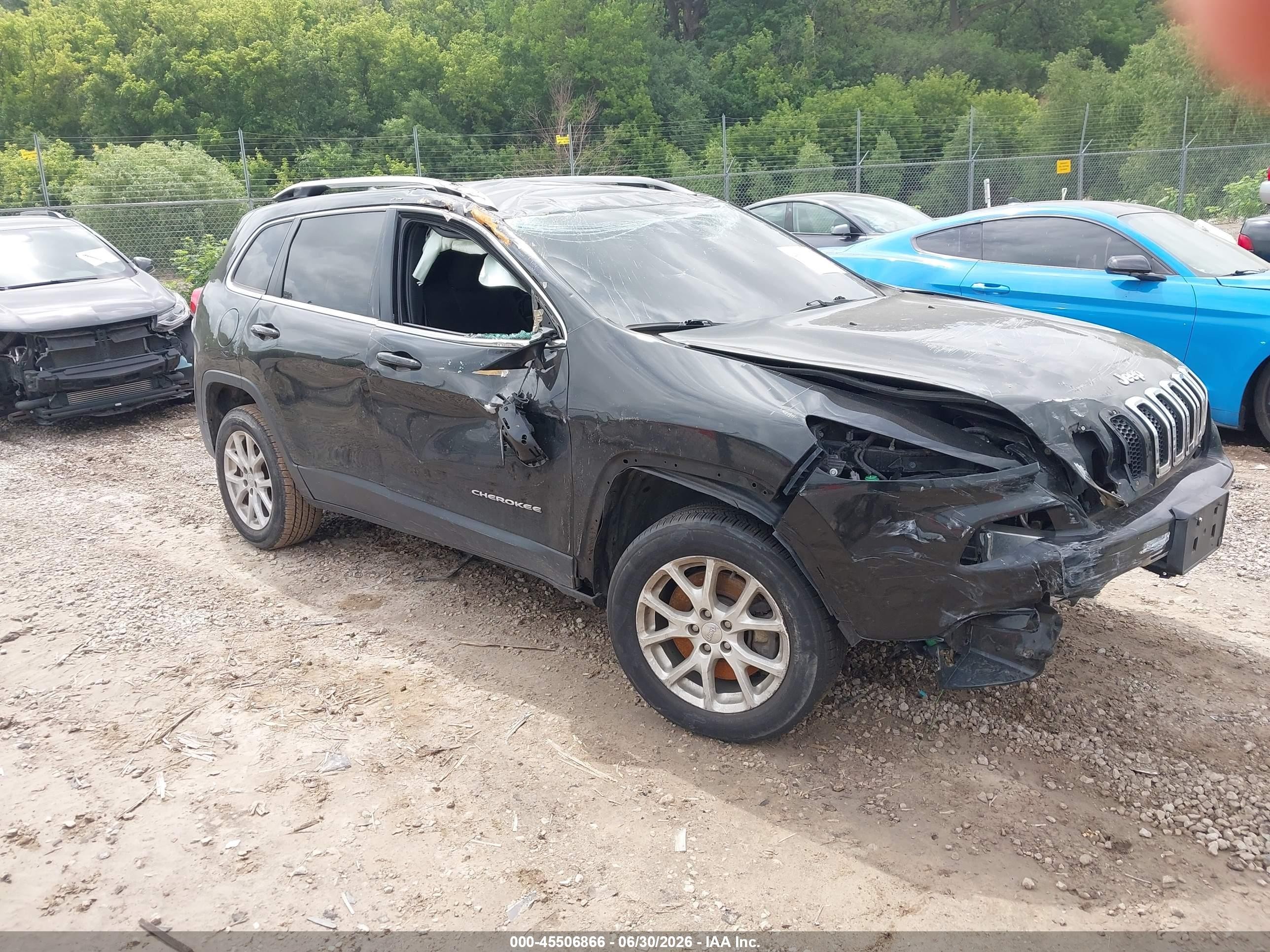 2017 Jeep Cherokee Latitude, VIN 1C4PJLCB9HW541048 — Rollover