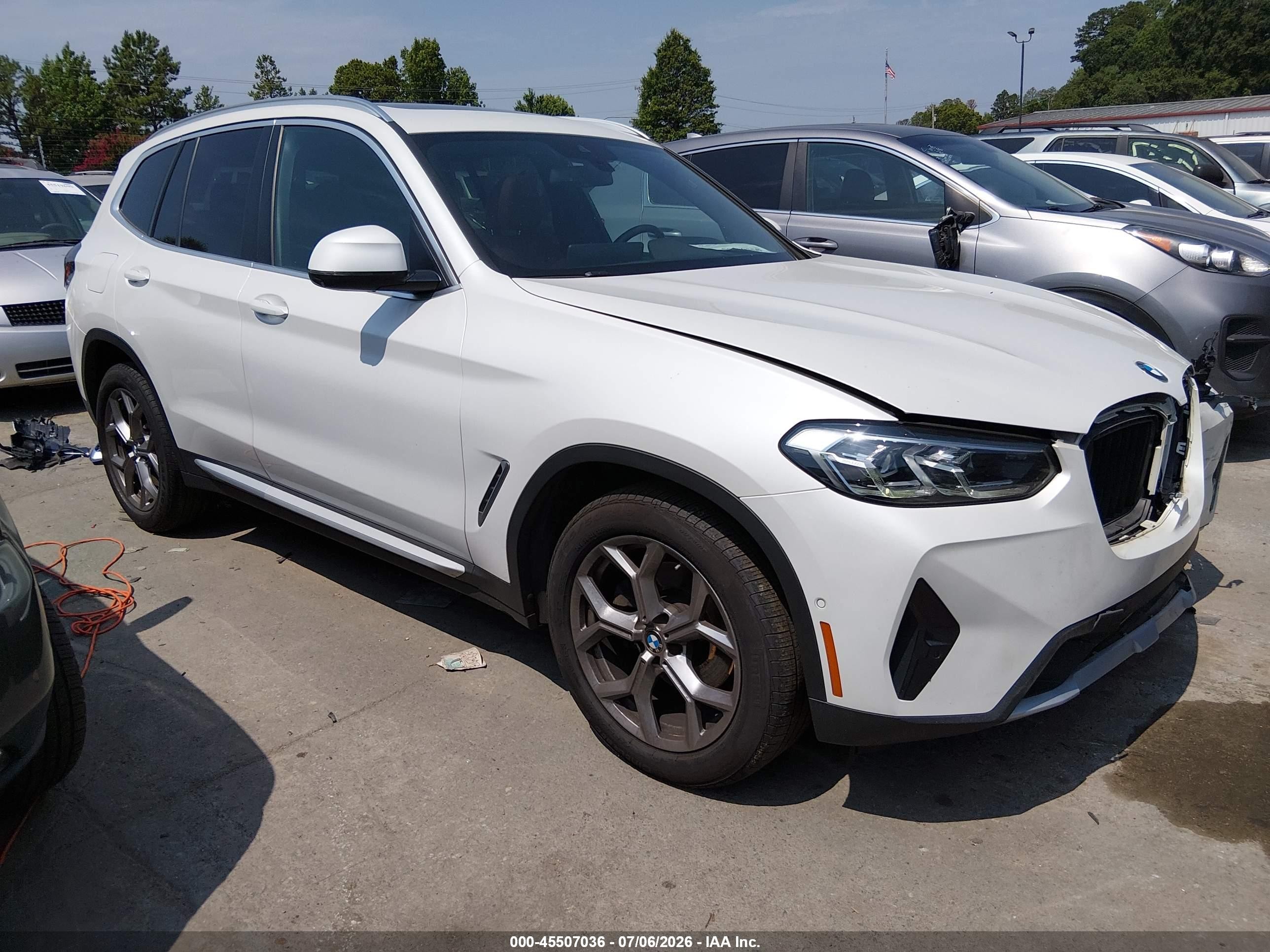 2023 BMW X3 xDrive30i, VIN 5UX53DP07P9S68851 — Front end