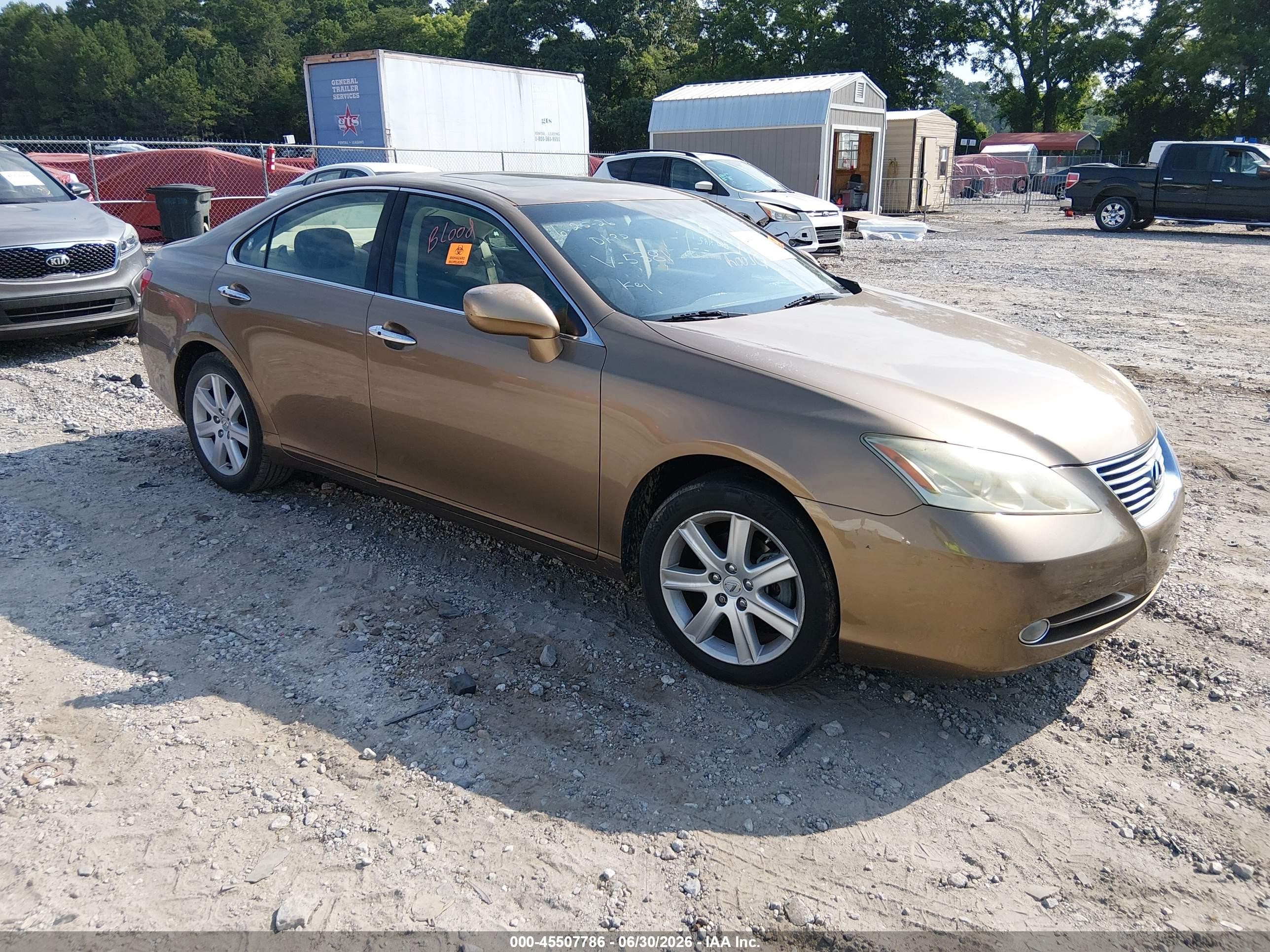 2007 Lexus ES 330, VIN JTHBJ46G472105381 — Biohazard / chemical