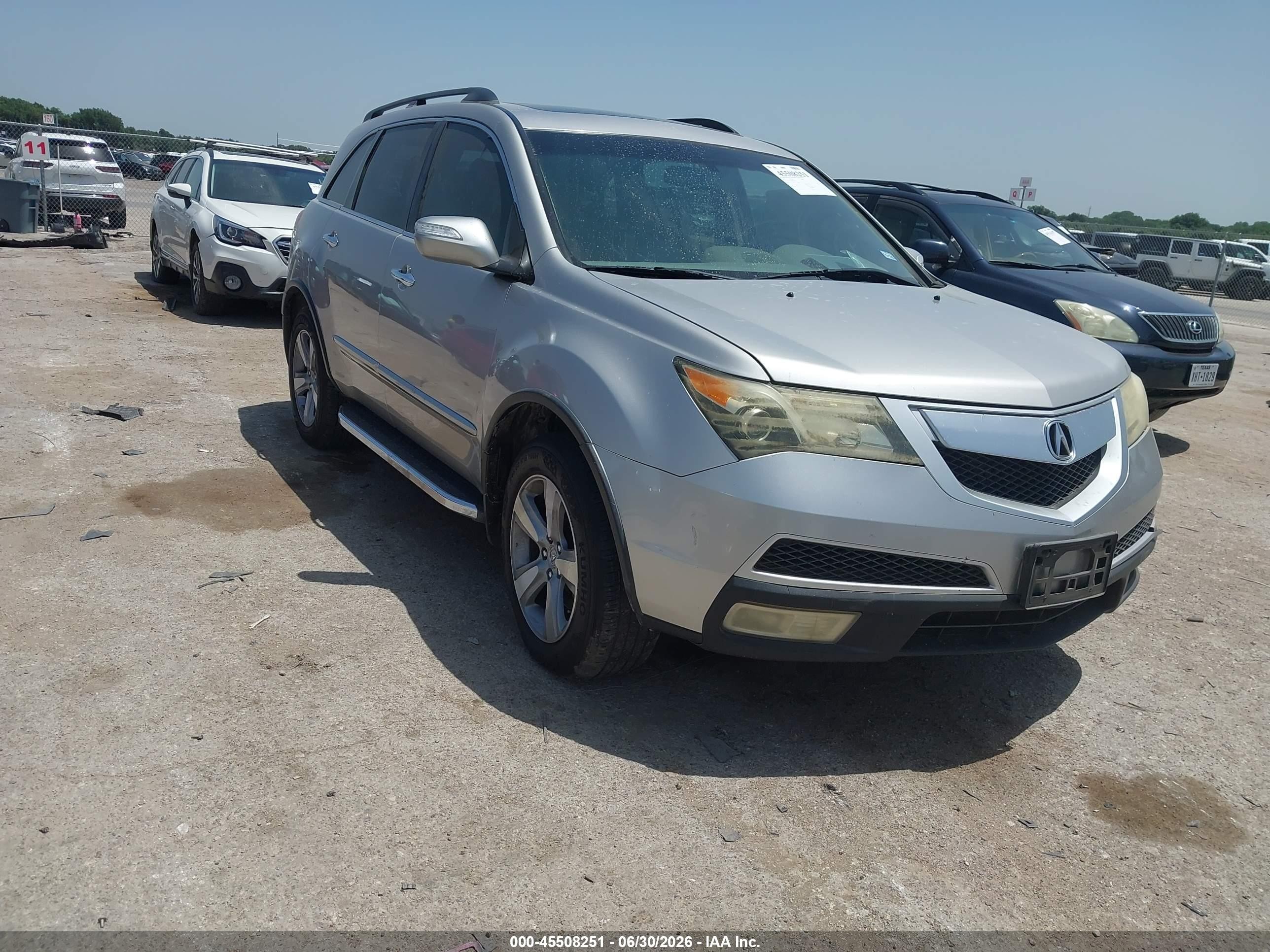 2011 Acura MDX Technology, VIN 2HNYD2H62BH544830 — Side