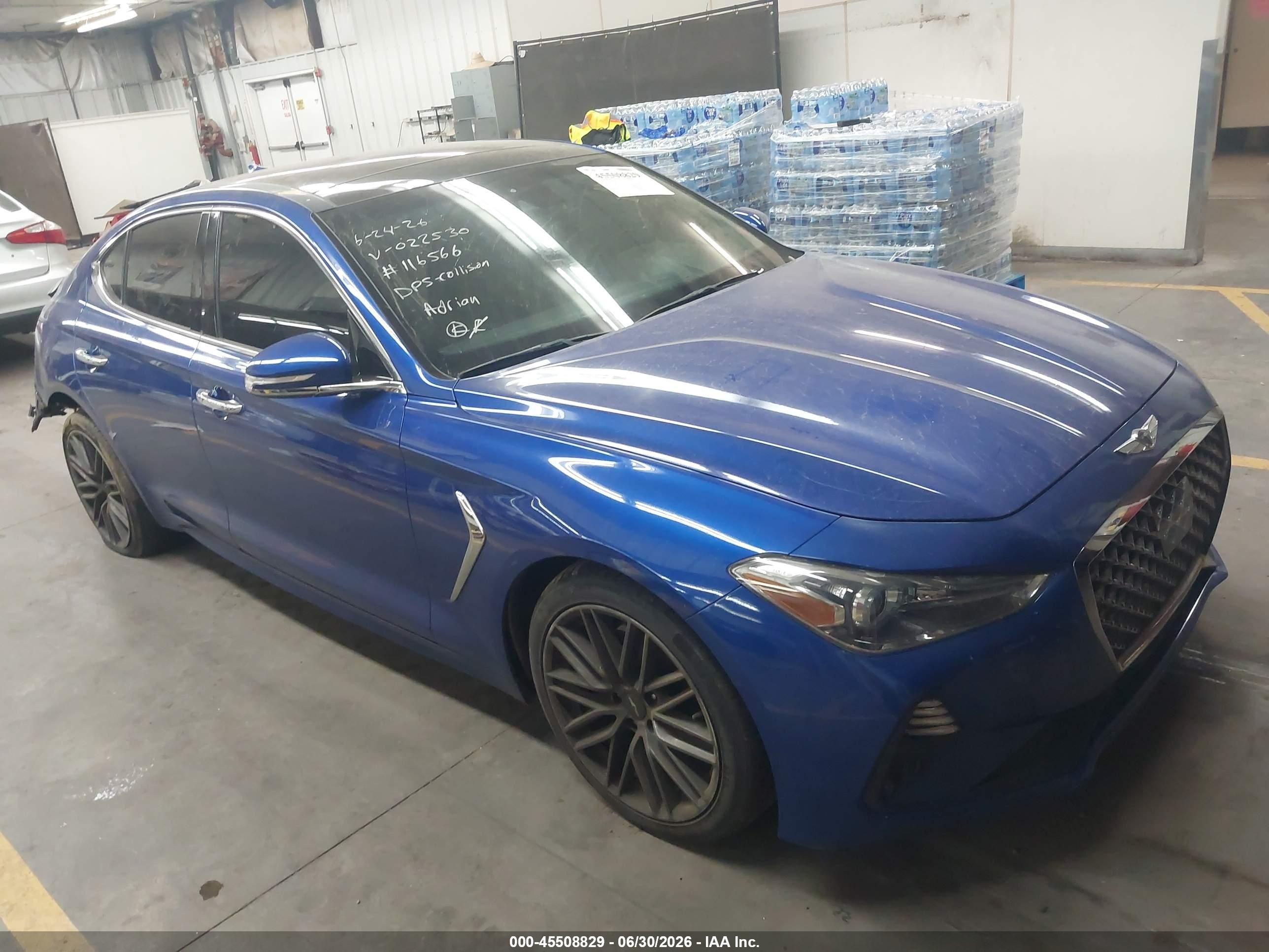 2019 Genesis G70 Advanced, VIN KMTG34LA7KU022530 — Side