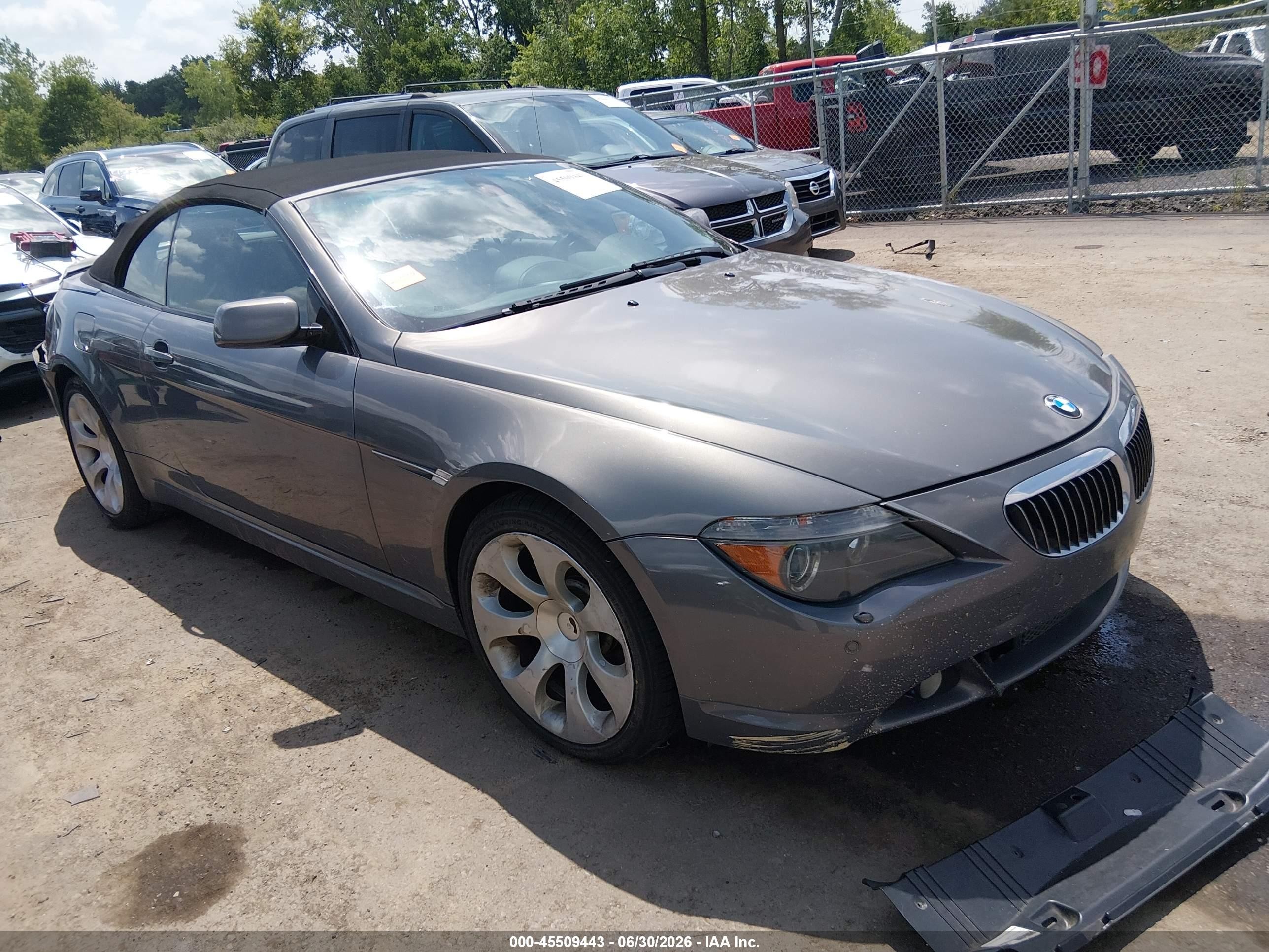 2006 BMW 6 Series 650Ci, VIN WBAEK134X6CN76820 — Rear end