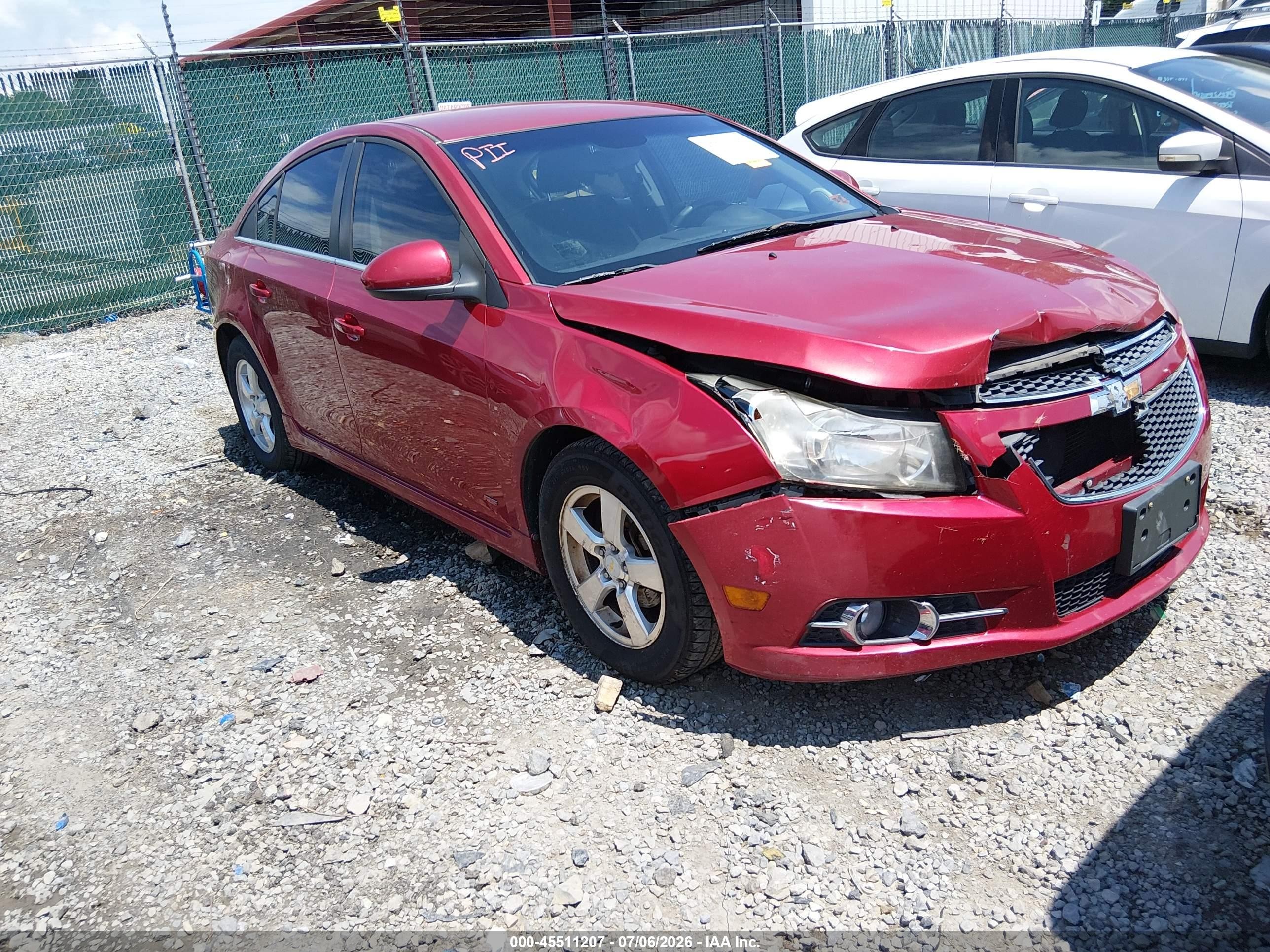 2011 Chevrolet Cruze 1LT, VIN 1G1PF5S90B7159738 — Перед