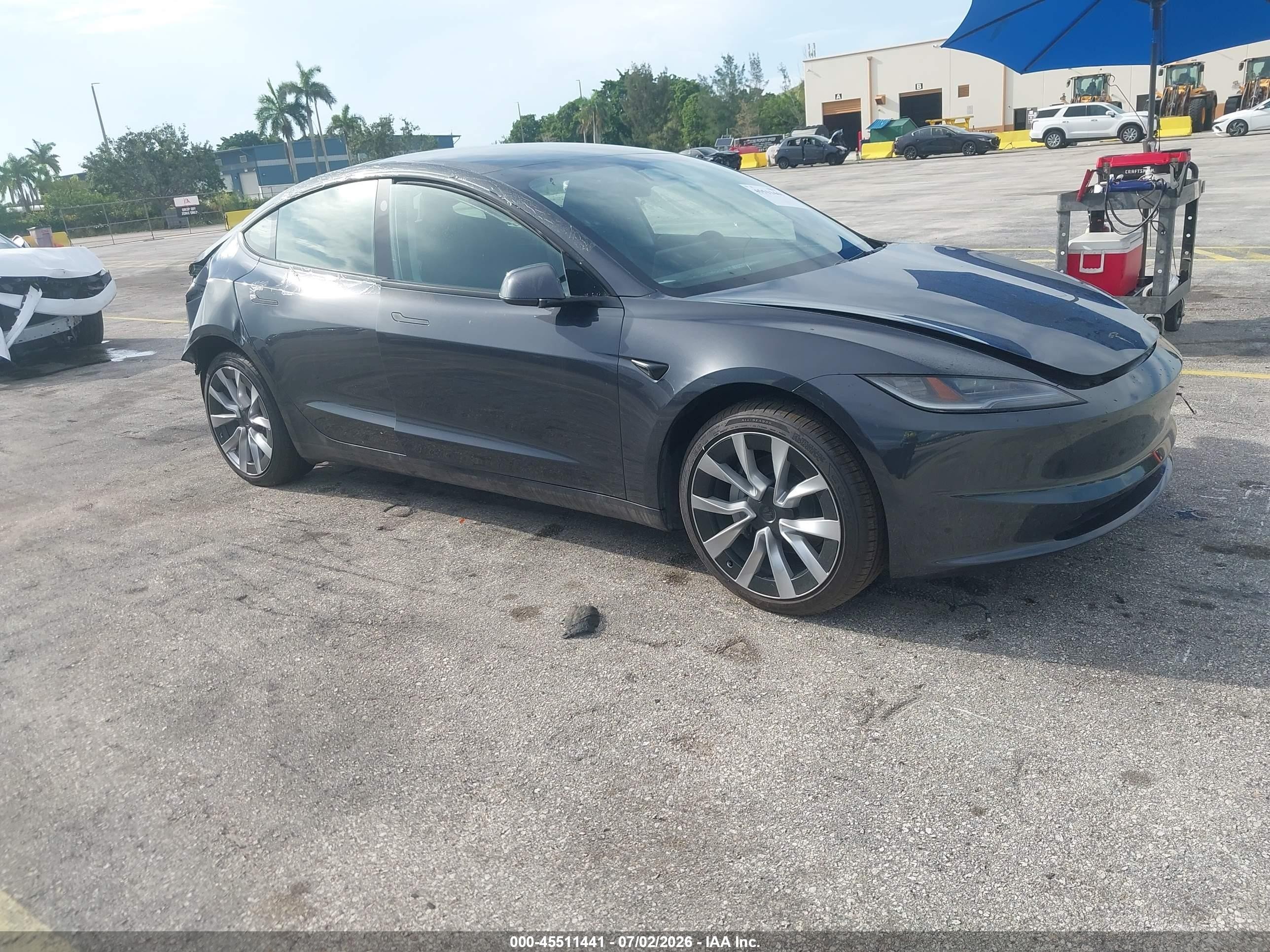 2025 Tesla Model 3 Long Range, VIN 5YJ3E1EAXSF083642 — Repossession