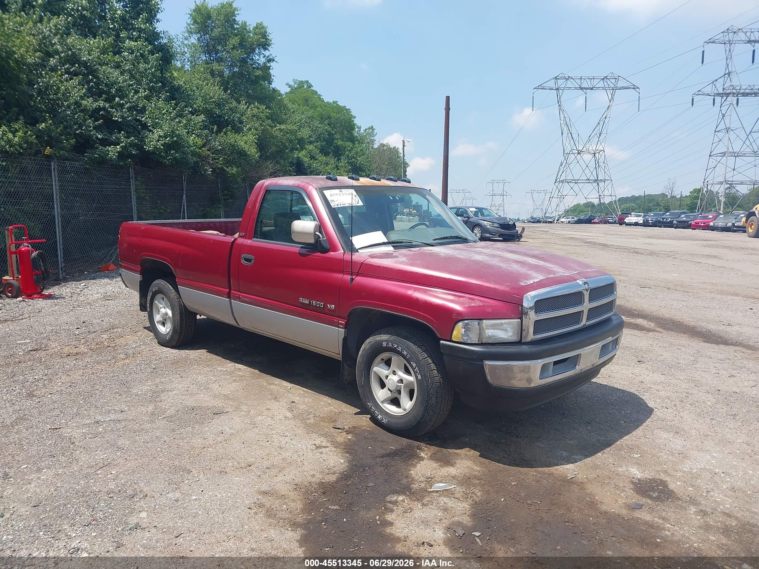 1996 Dodge 1500, VIN 1B7HC16Y2TJ128123 — Обычный износ