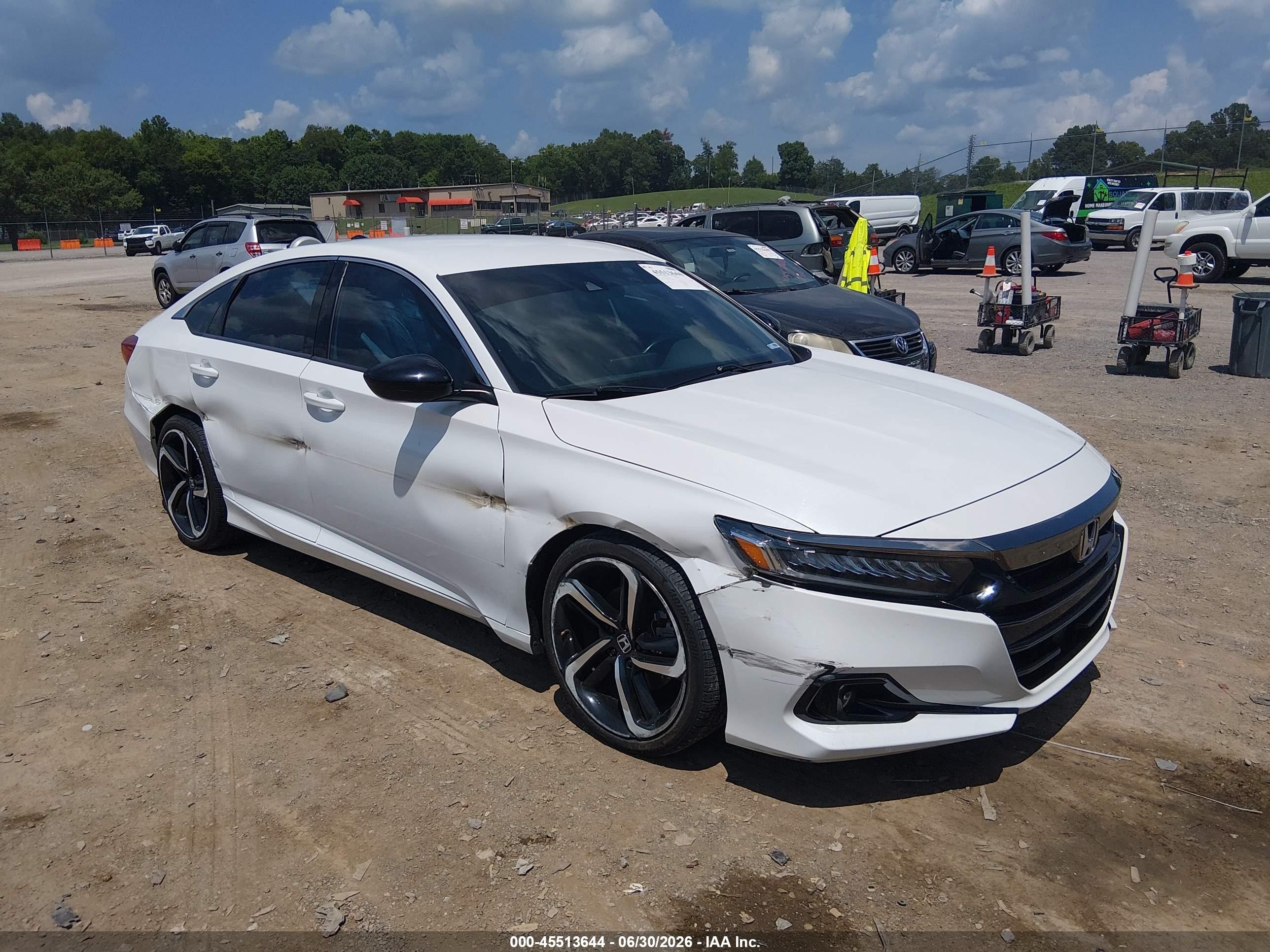 2022 Honda Accord Sport, VIN 1HGCV1F3XNA008468 — Side
