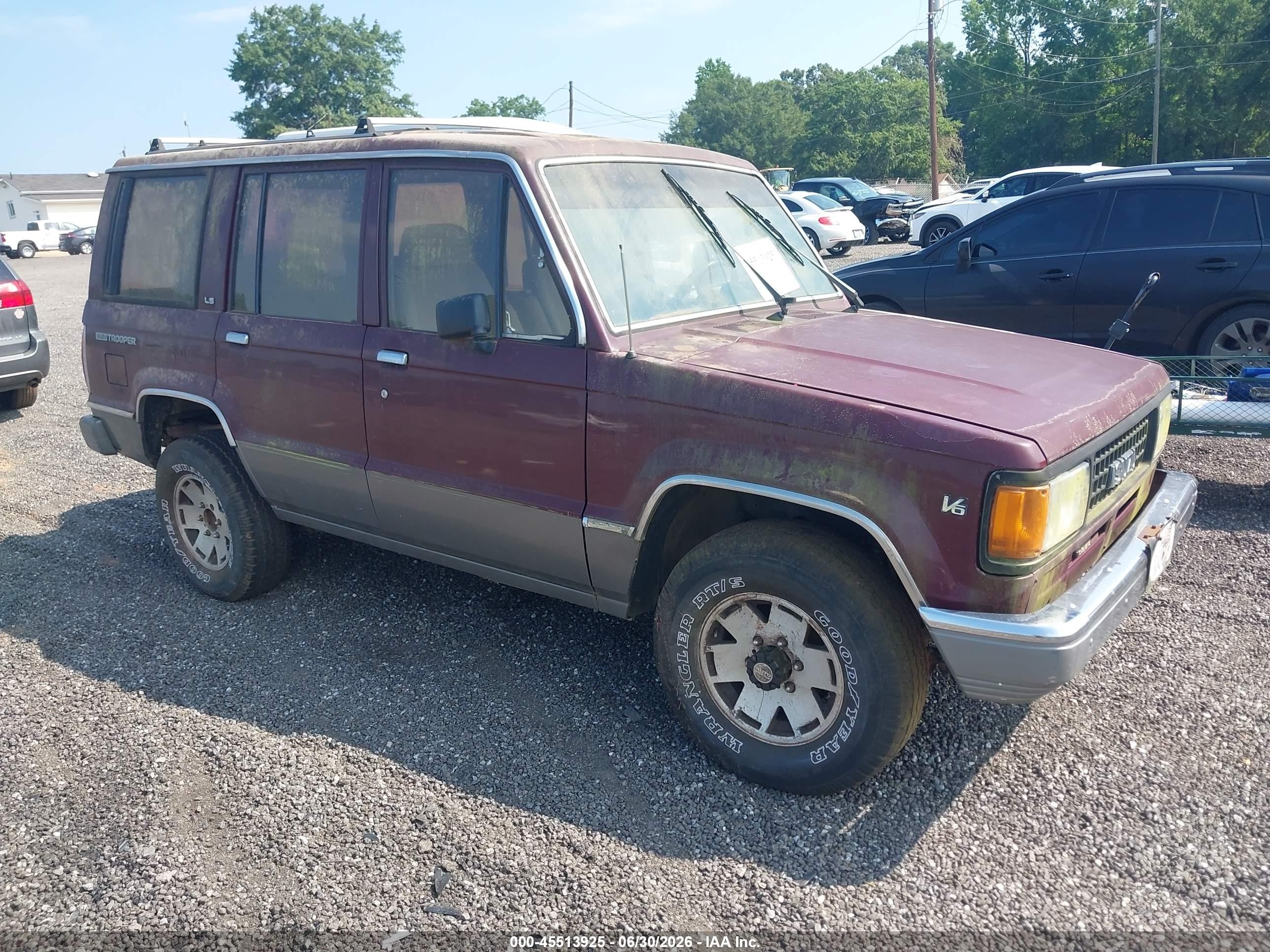 1991 Isuzu Trooper, VIN JACCH58R9M7908142 — Обычный износ