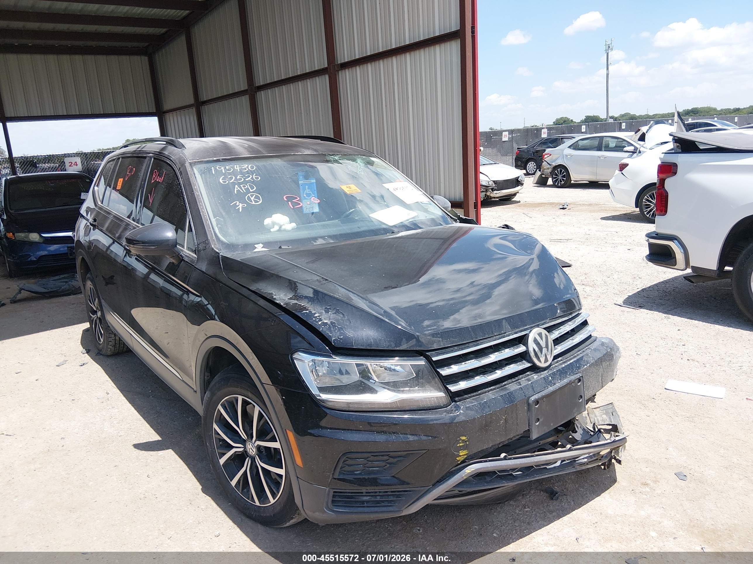 2021 Volkswagen Tiguan SE, VIN 3VV2B7AX5MM000197 — Биологическое загрязнение