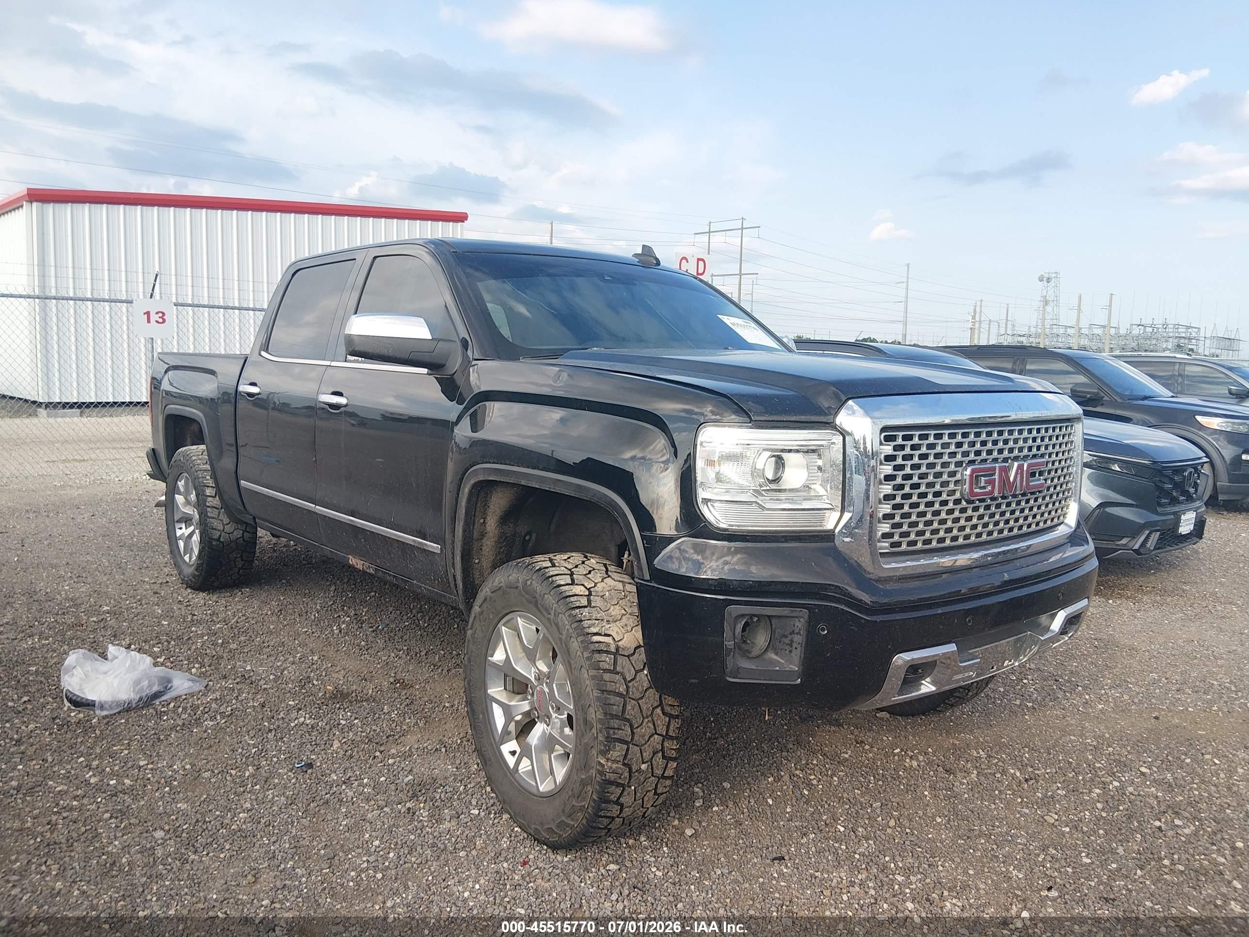 2015 GMC Sierra 1500 Denali, VIN 3GTP1WEC4FG300078 — Water / flood