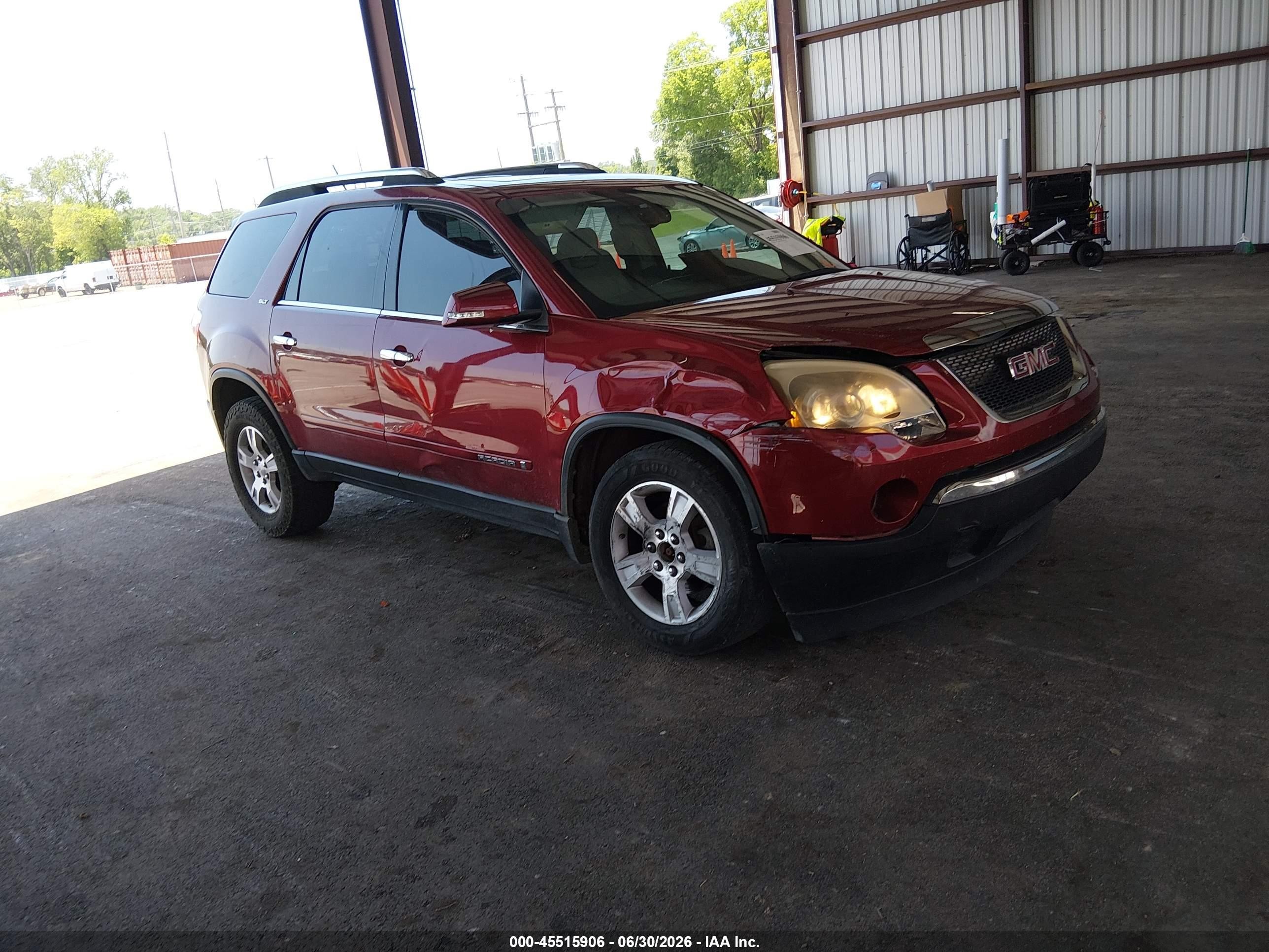 2008 GMC Acadia SLT2, VIN 1GKEV33718J198308 — Front end