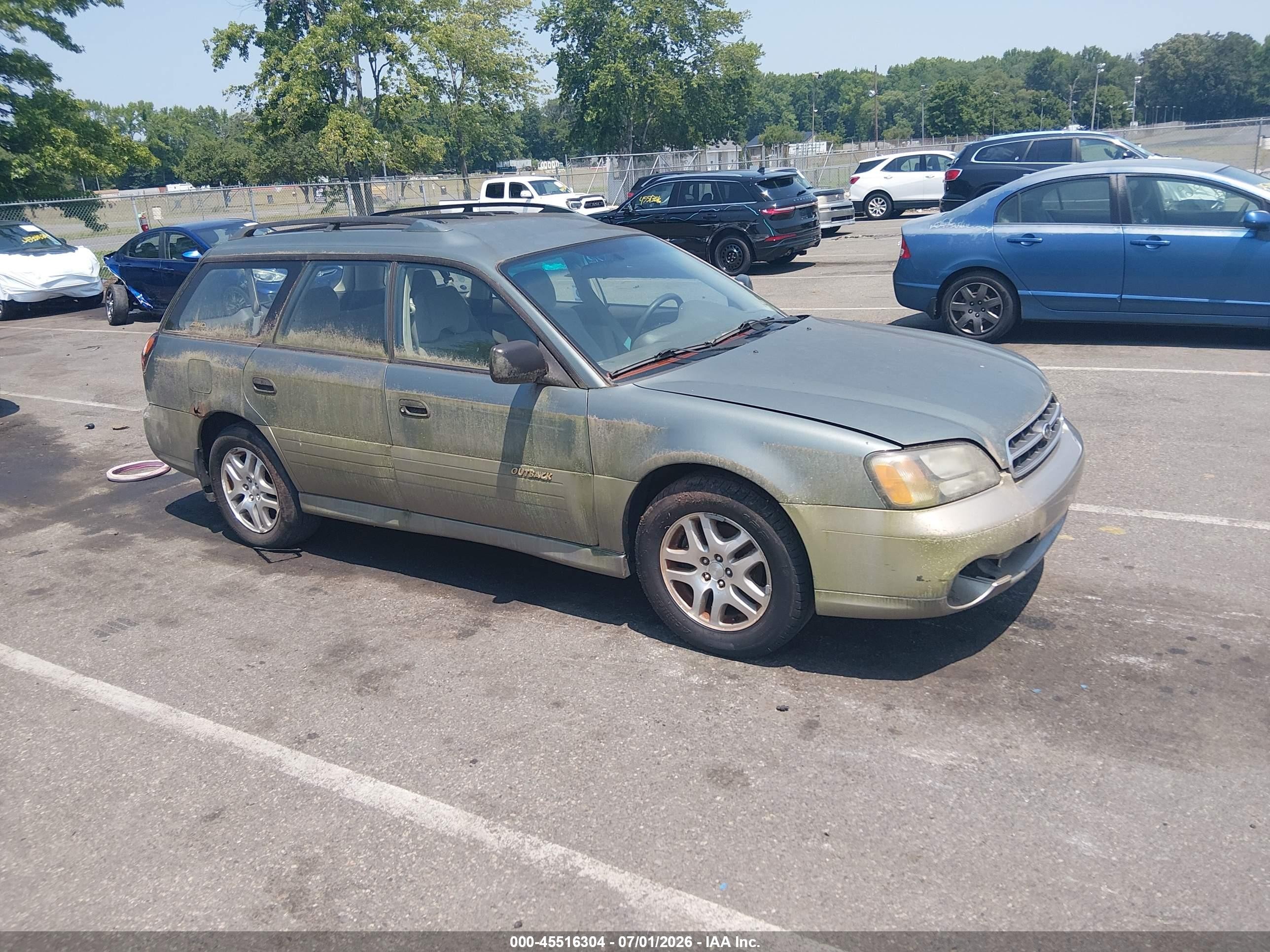 2002 Subaru Legacy Outback, VIN 4S3BH675627616379 — Обычный износ