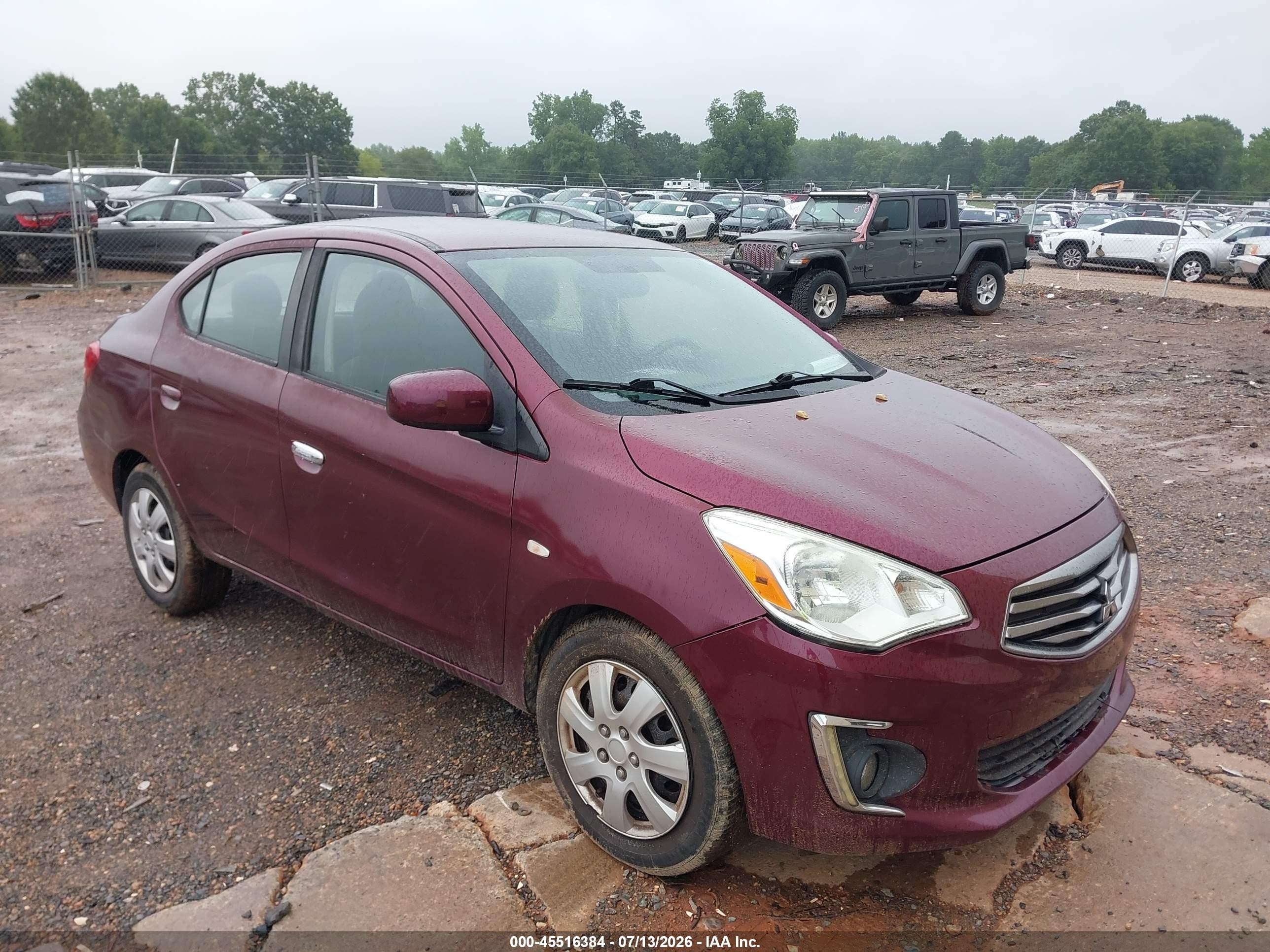 2017 Mitsubishi Mirage ES, VIN ML32F3FJ9HHF11282 — Normal wear