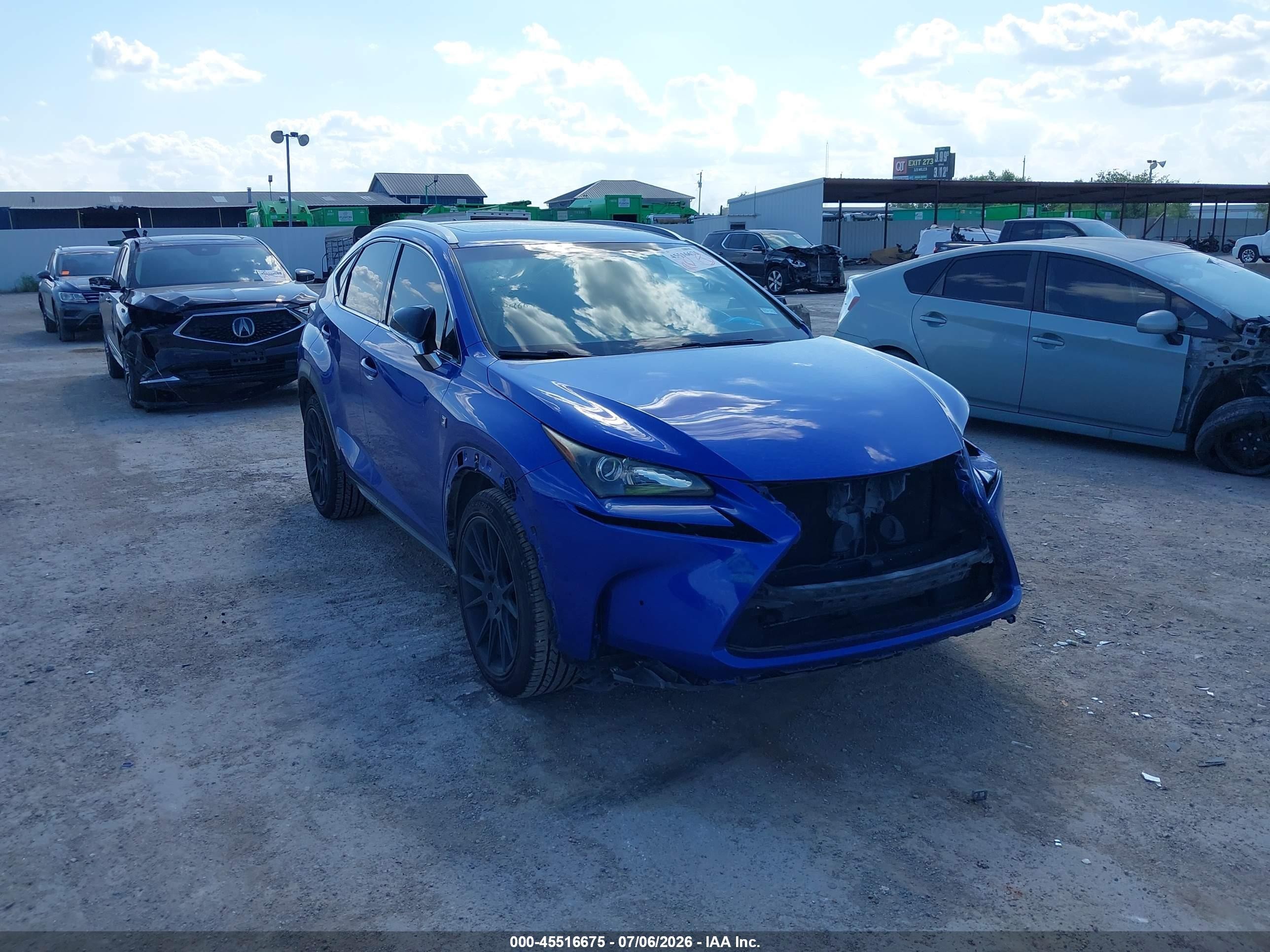 2015 Lexus NX 200t, VIN JTJYARBZ8F2007790 — Front end