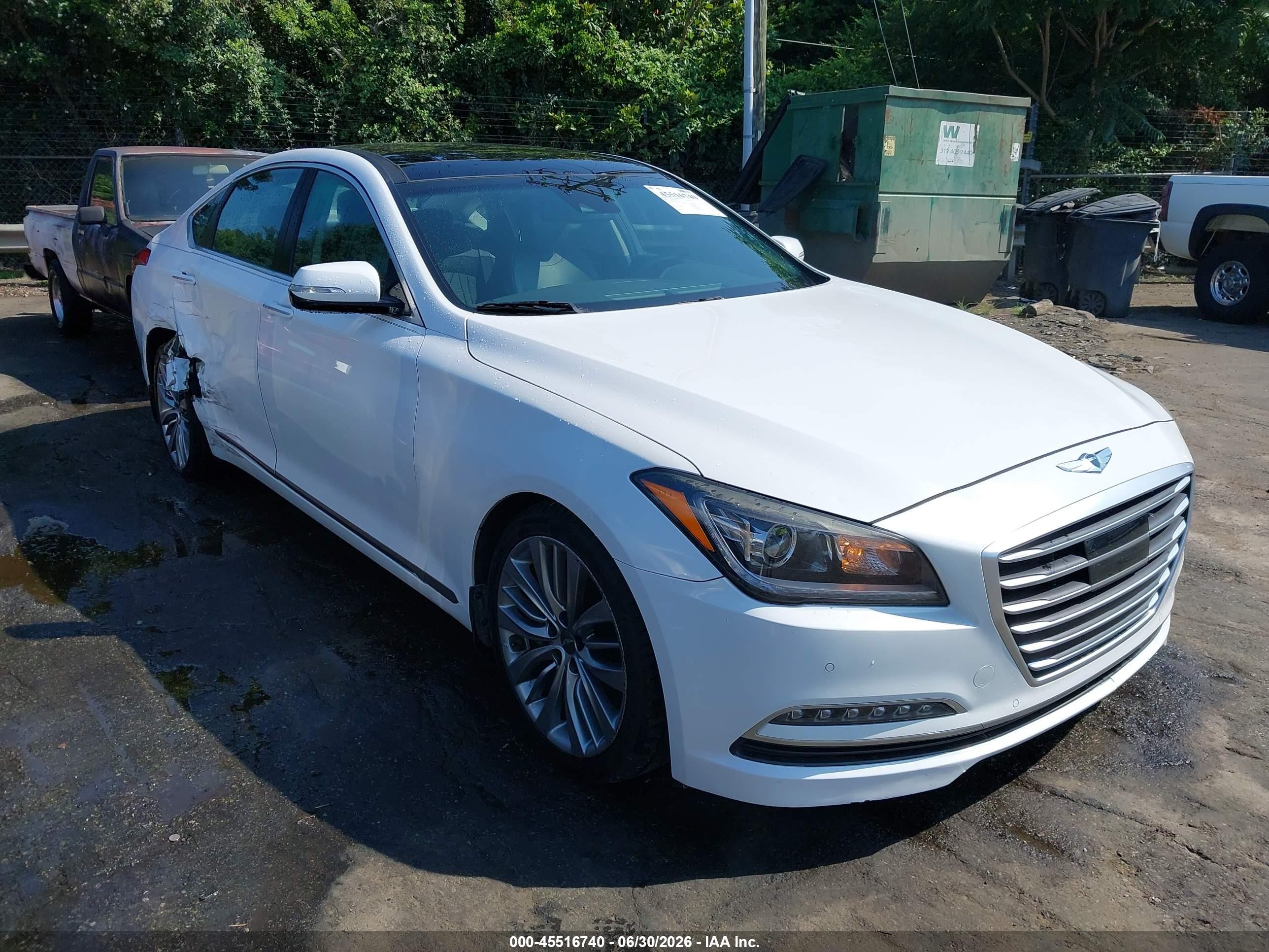 2015 Hyundai Genesis 5.0L, VIN KMHGN4JF8FU043217 — Зад