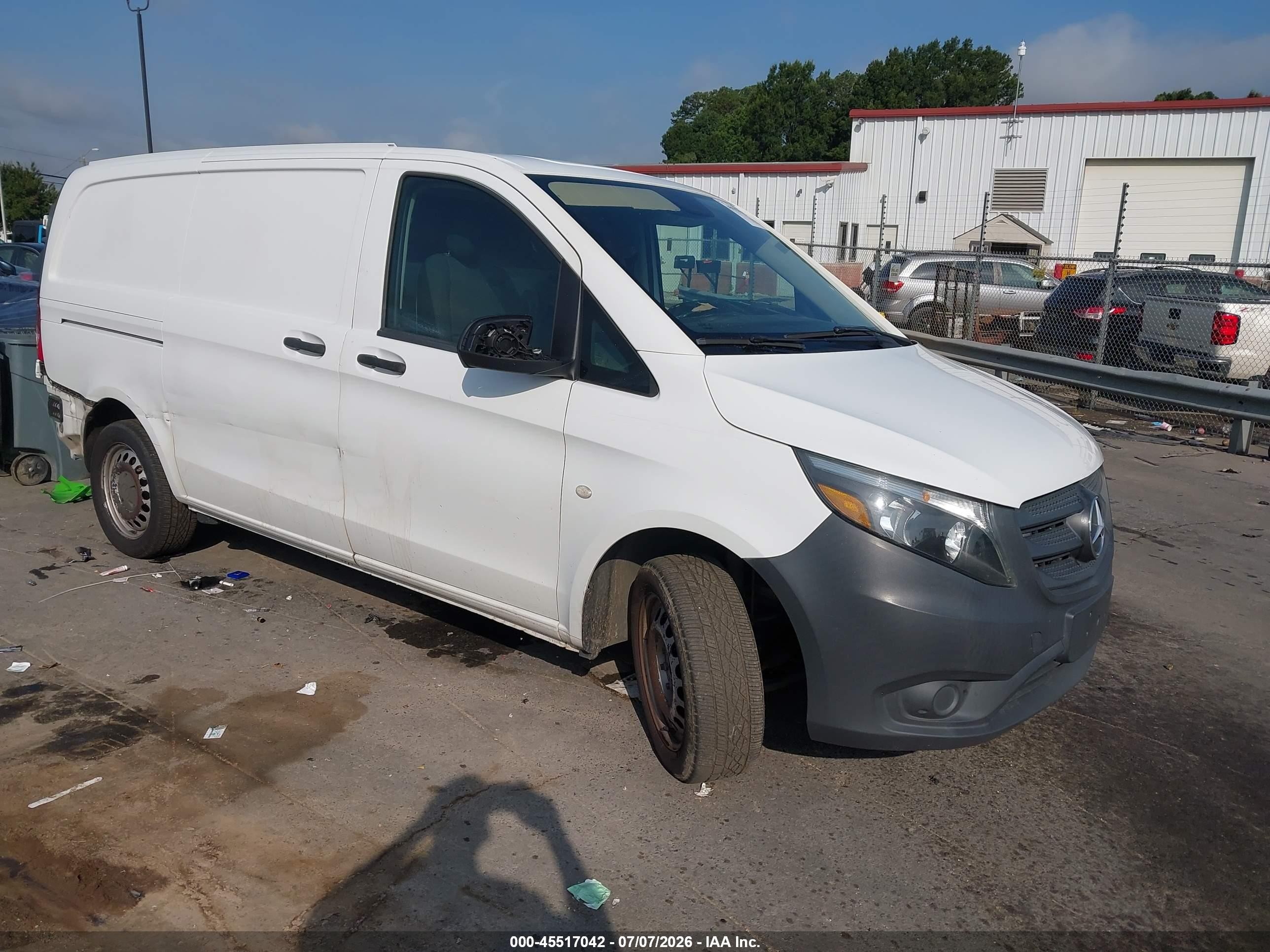 2017 Mercedes-Benz Metris Cargo Worker, VIN WD3PG2EAXH3212240 — Rear end