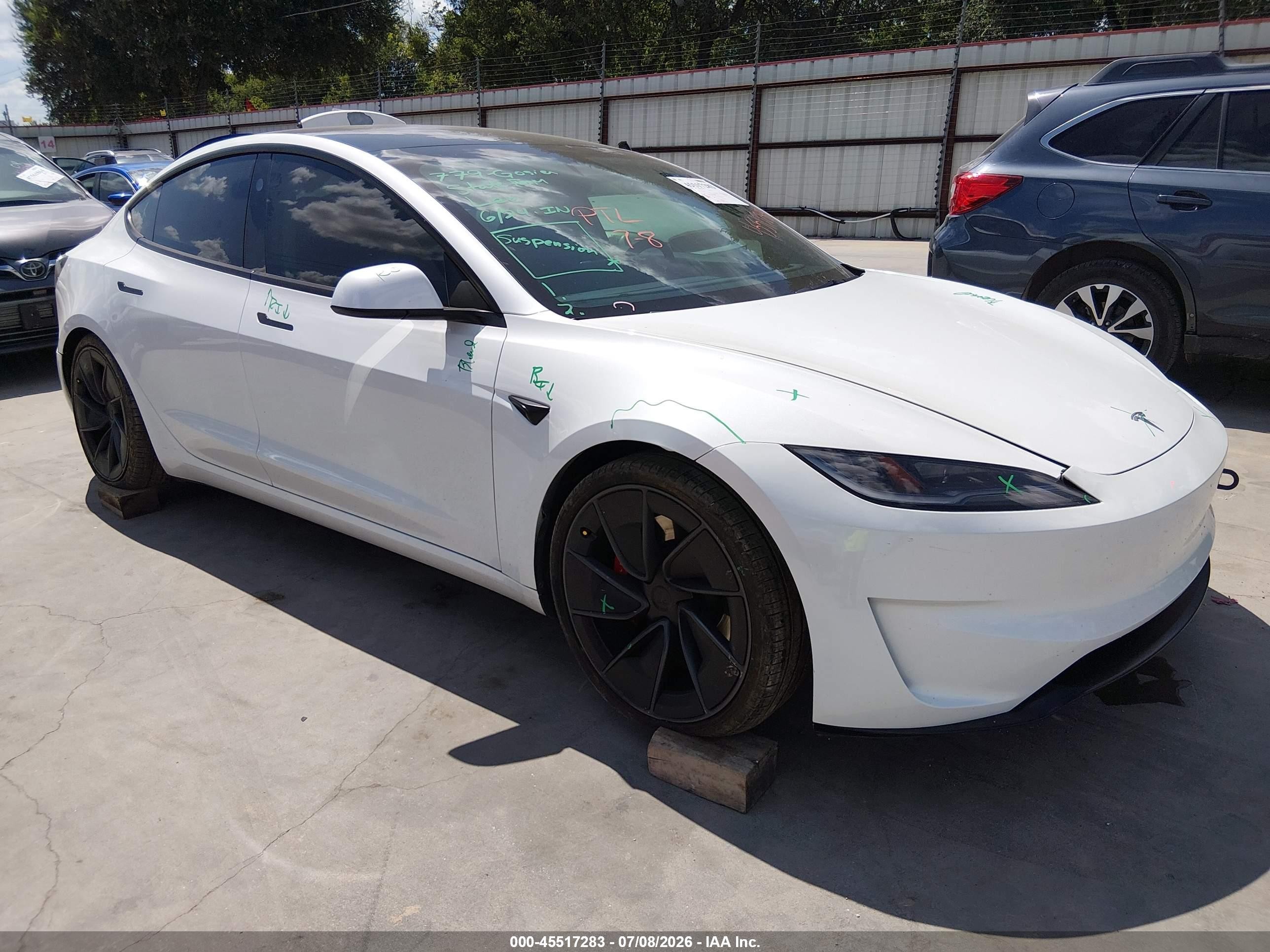 2025 Tesla Model 3 Performance, VIN 5YJ3E1ET2SF984960 — Undercarriage