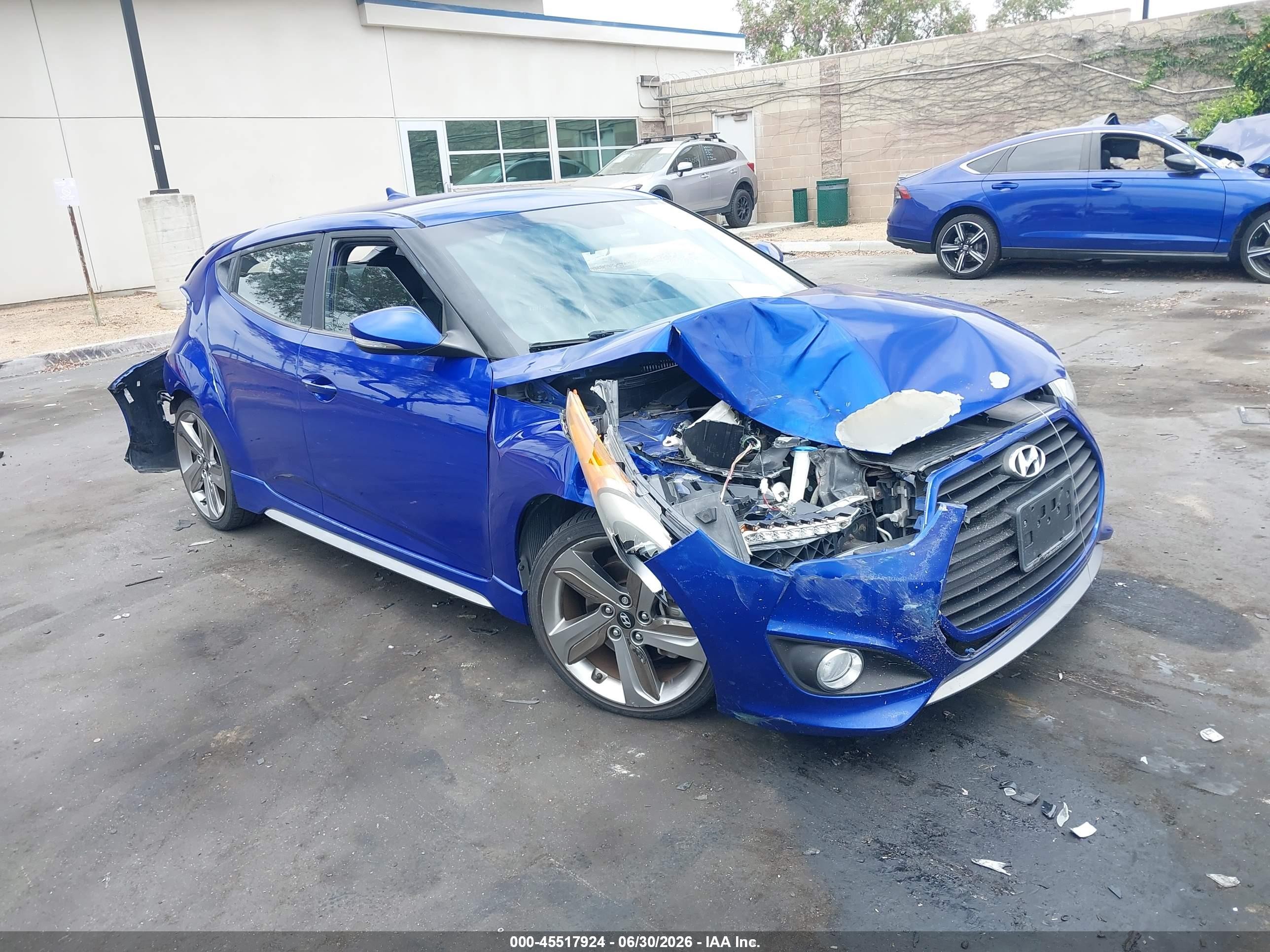 2013 Hyundai Veloster Turbo, VIN KMHTC6AE9DU135537 — All over