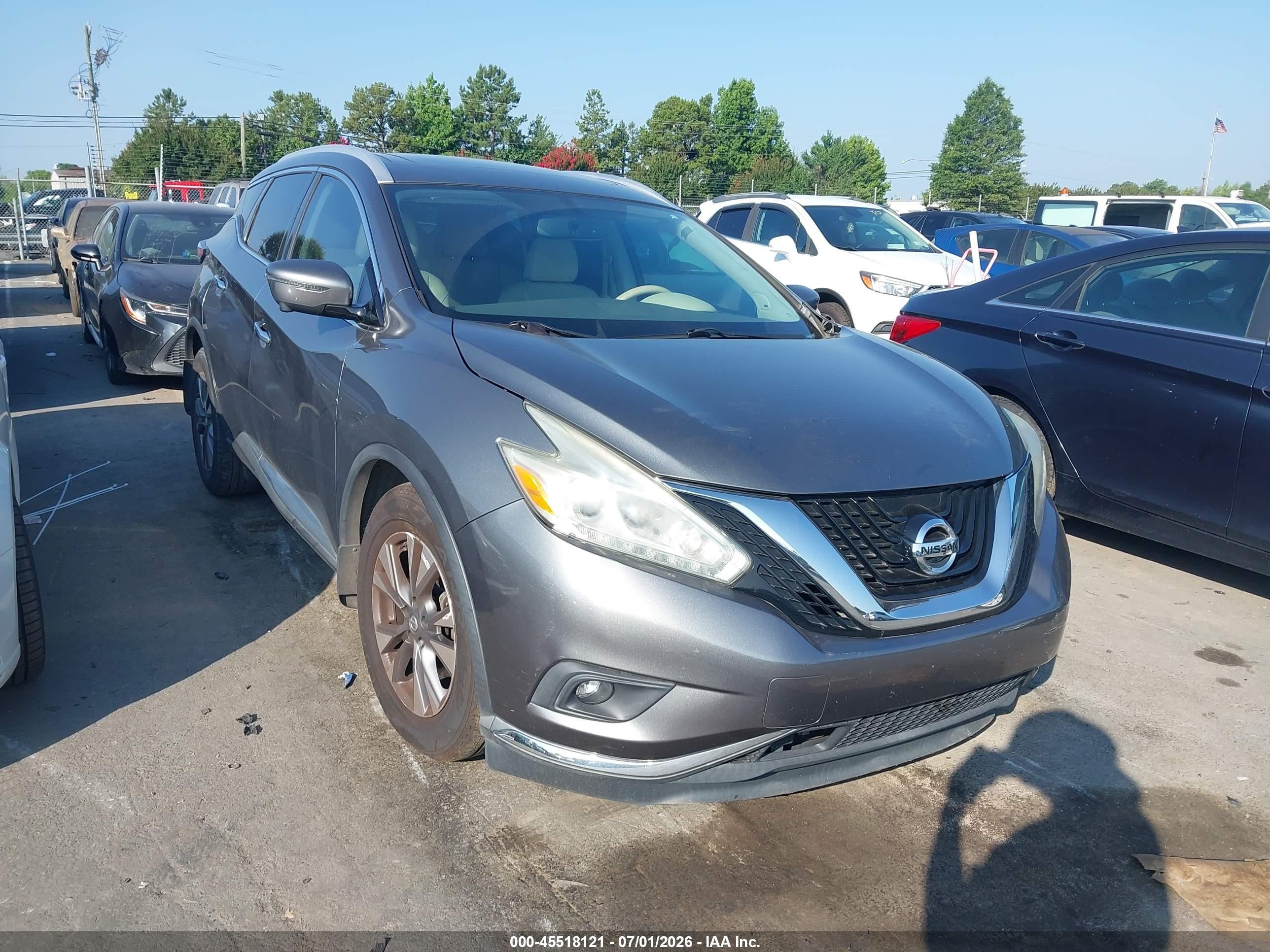 2016 Nissan Murano Platinum, VIN 5N1AZ2MG9GN131210 — Front end