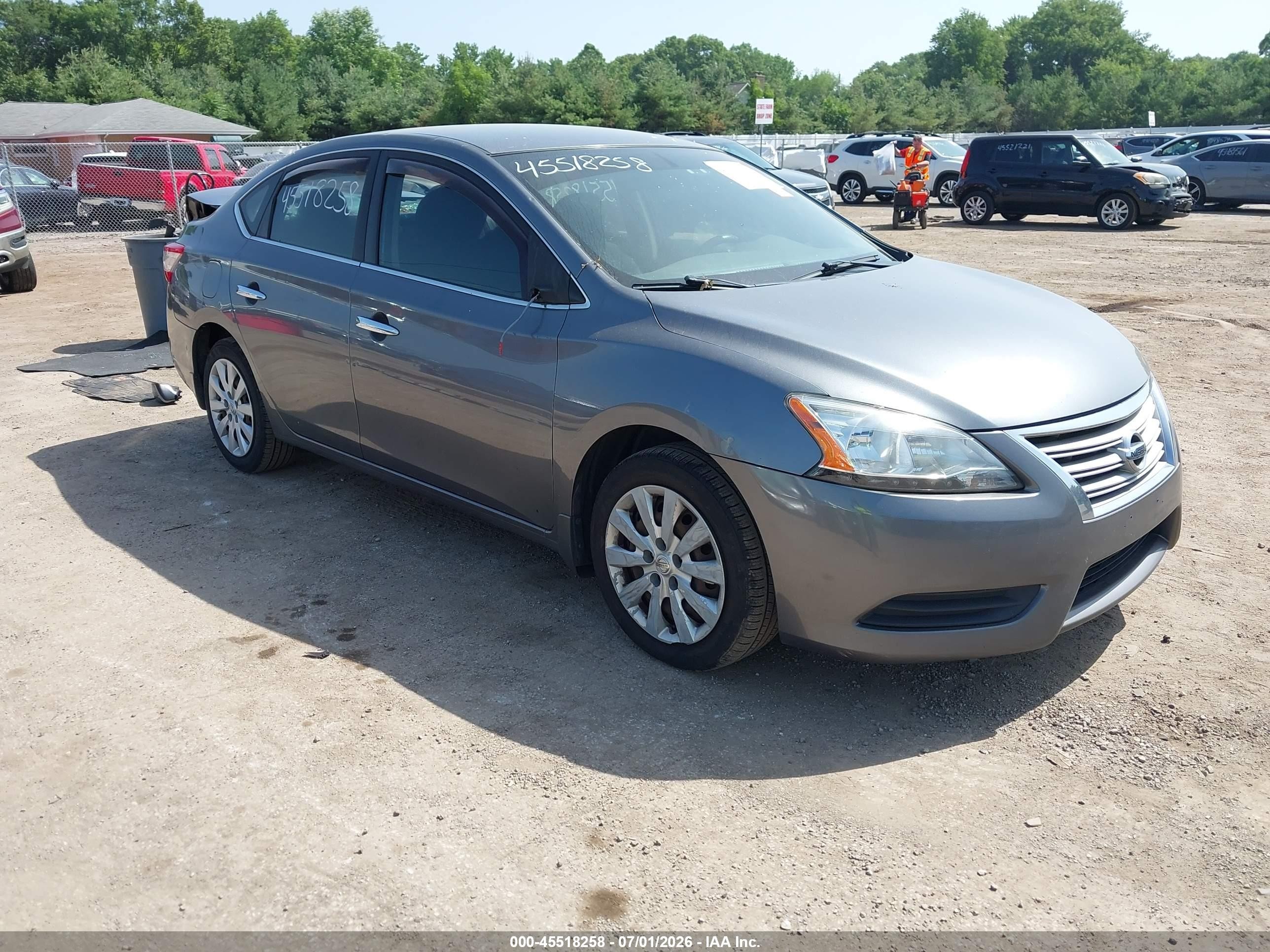 2015 Nissan Sentra S, VIN 3N1AB7AP4FY376396 — Крыша