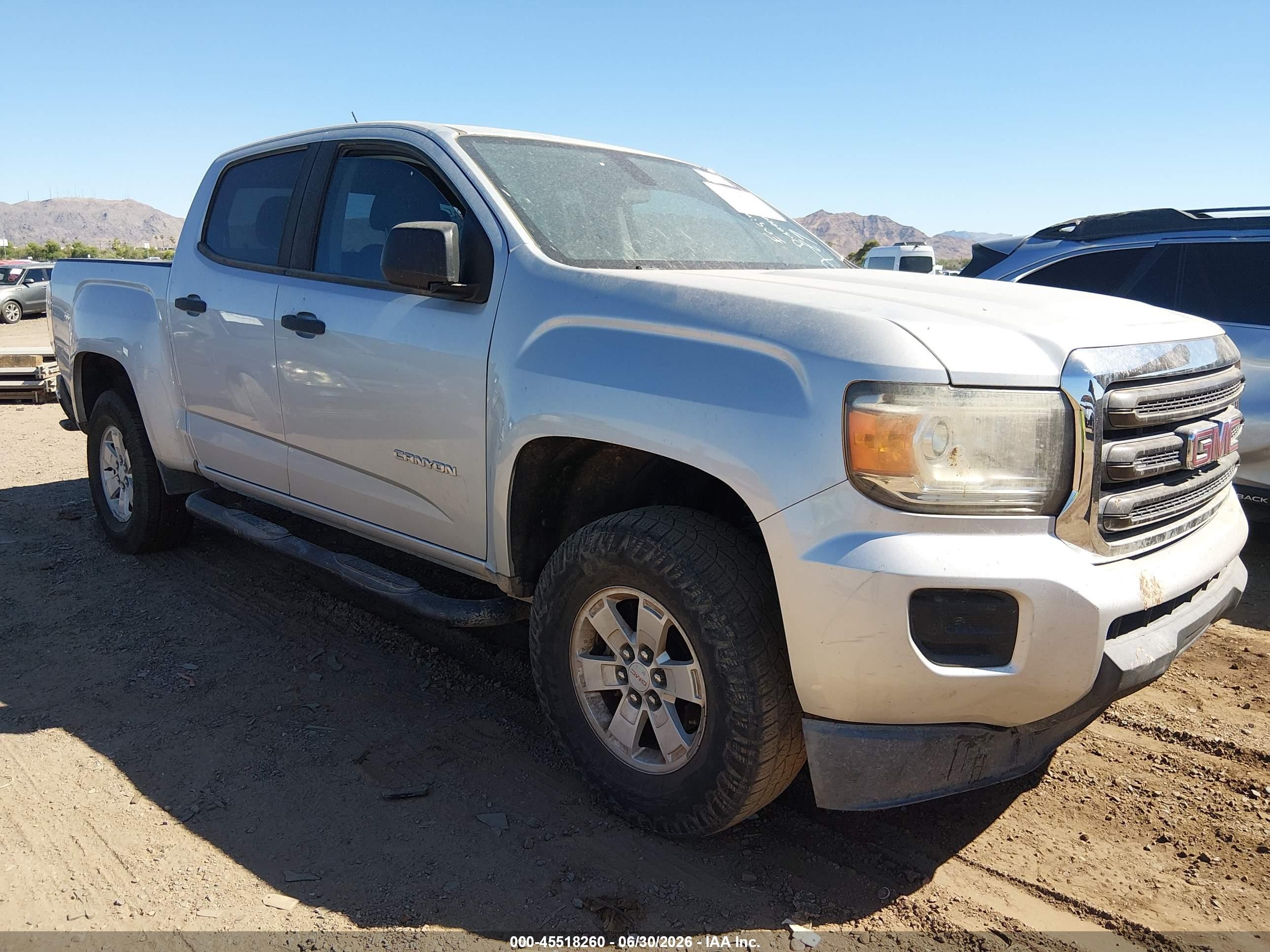 2017 GMC Canyon 2WD, VIN 1GTG5BEAXH1260926 — Stripped