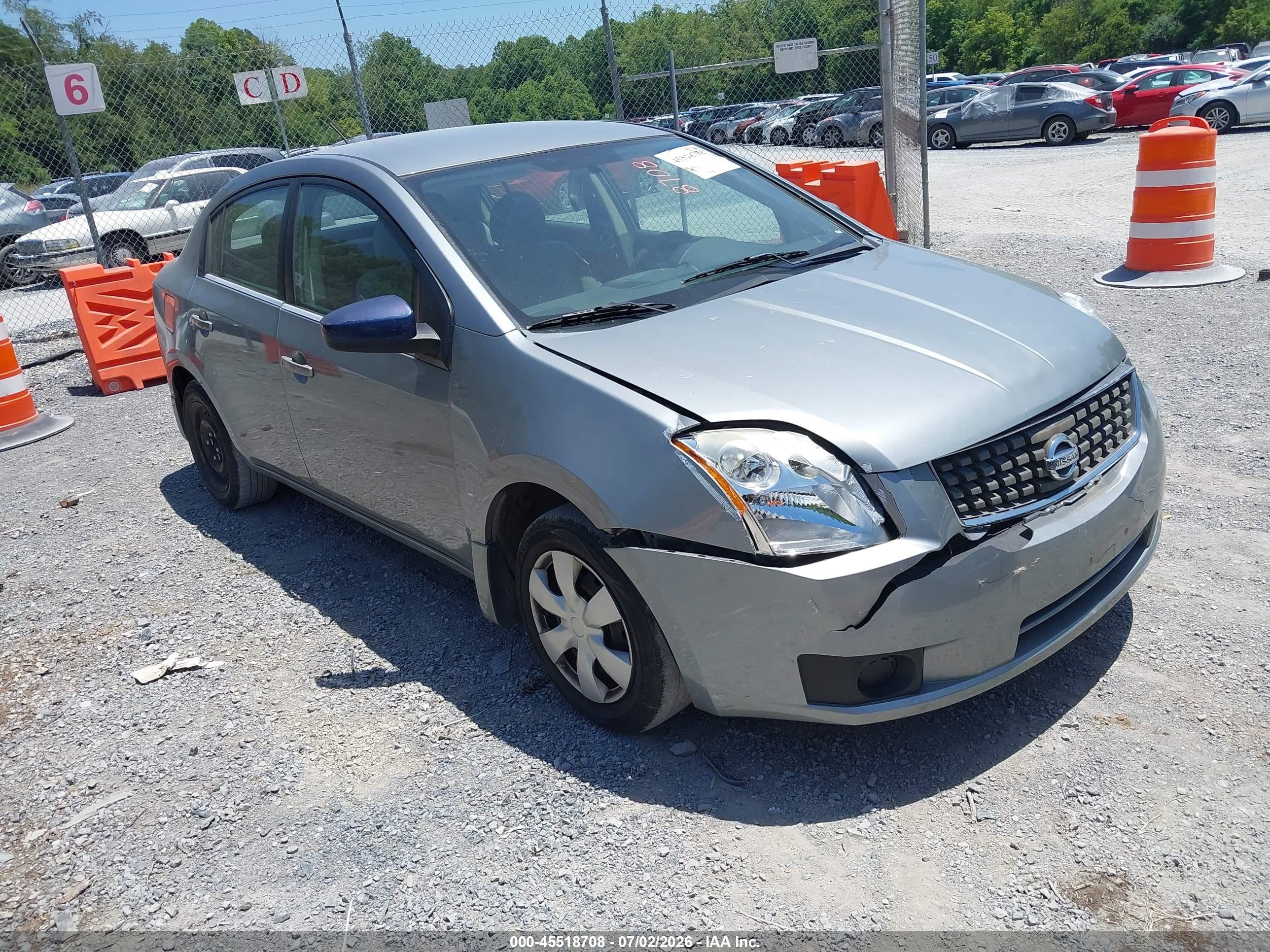 2007 Nissan Sentra S, VIN 3N1AB61E87L633650 — Front end