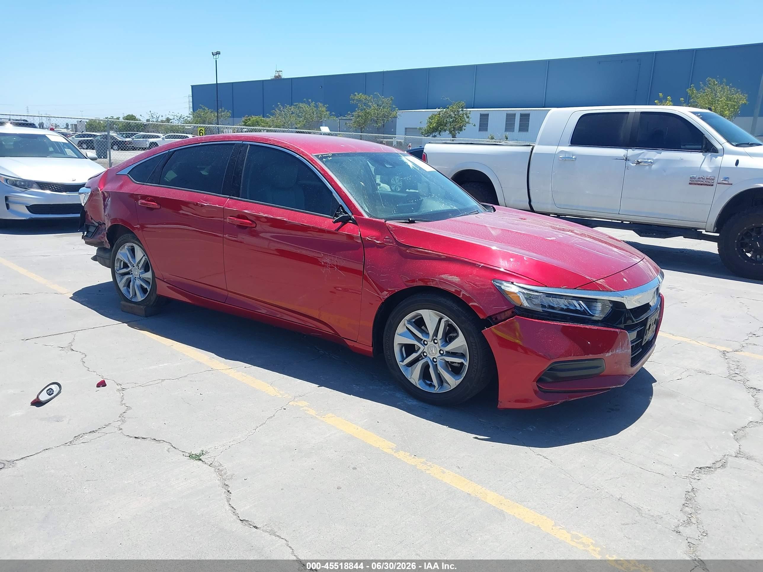 2020 Honda Accord LX, VIN 1HGCV1F16LA086709 — Rear end
