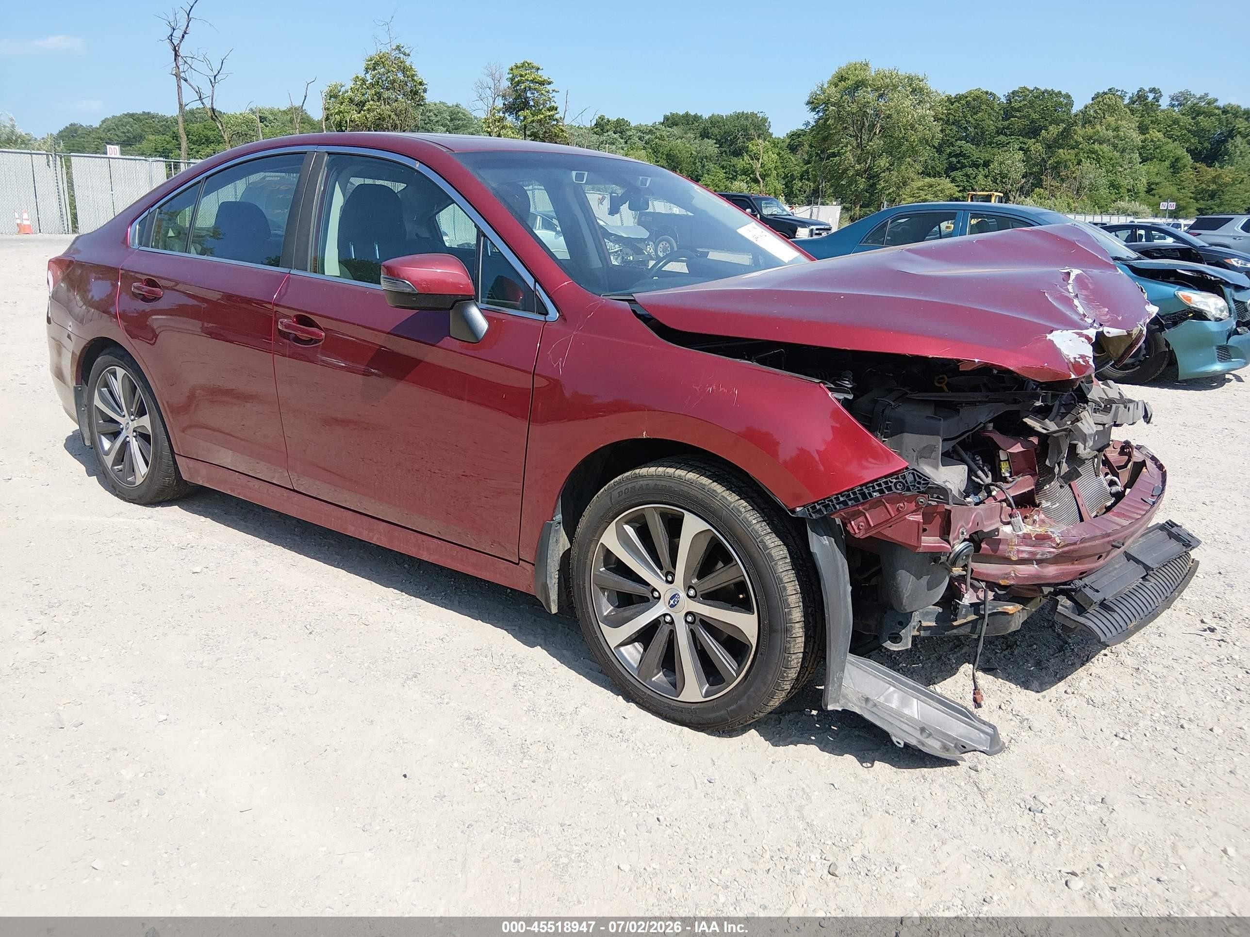 2017 Subaru Legacy Limited, VIN 4S3BNAN62H3035257 — Front end