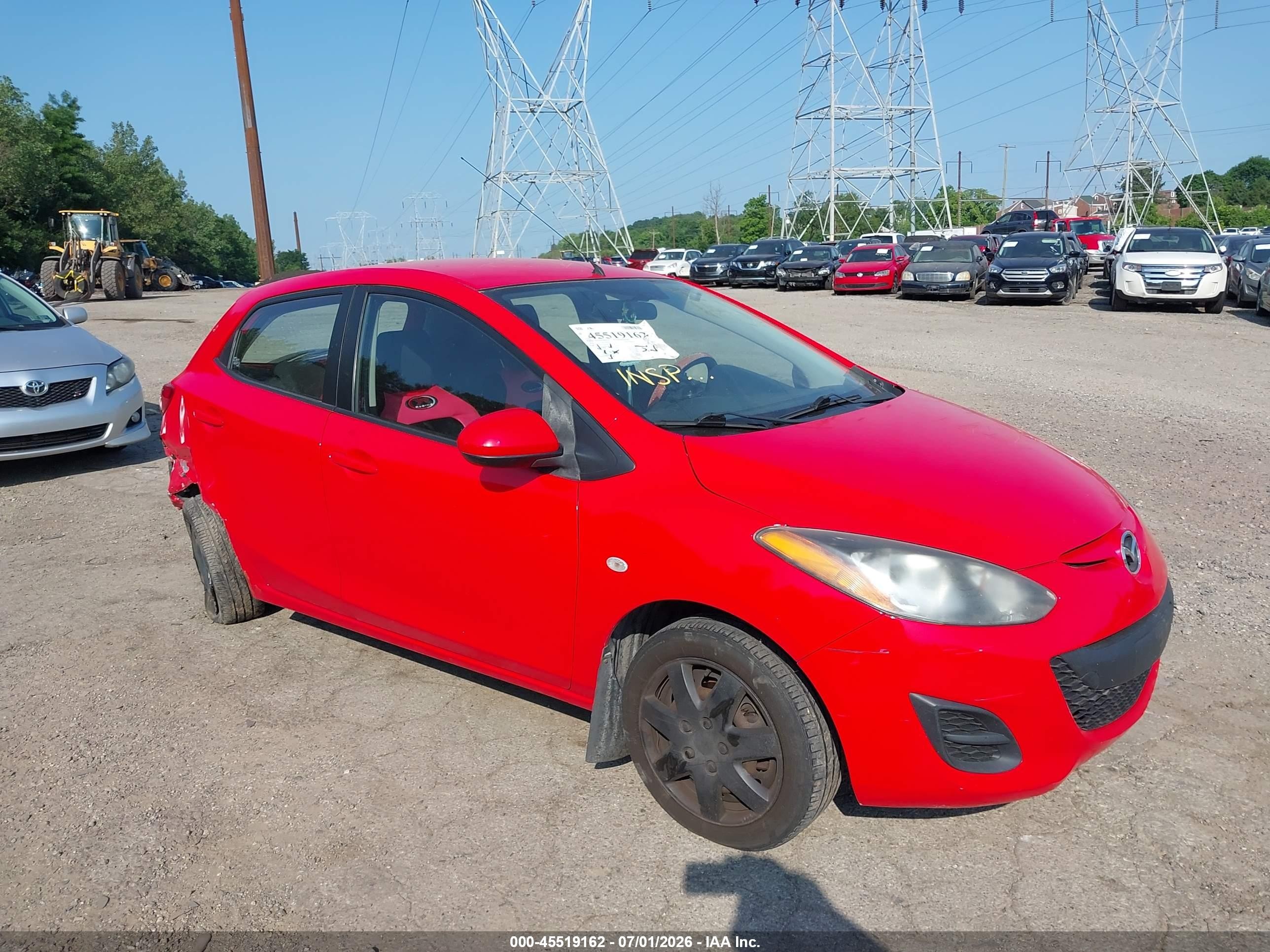 2011 Mazda 2 Sport, VIN JM1DE1HZ8B0114553 — Rear end