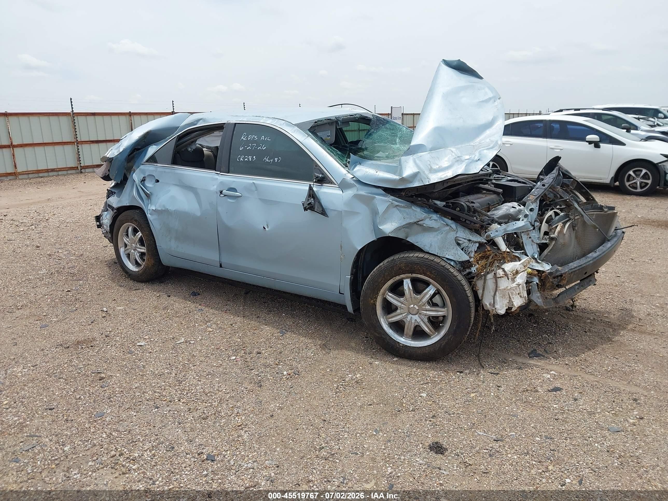 2009 Toyota Camry LE, VIN 4T1BE46K09U850352 — Опрокидывание