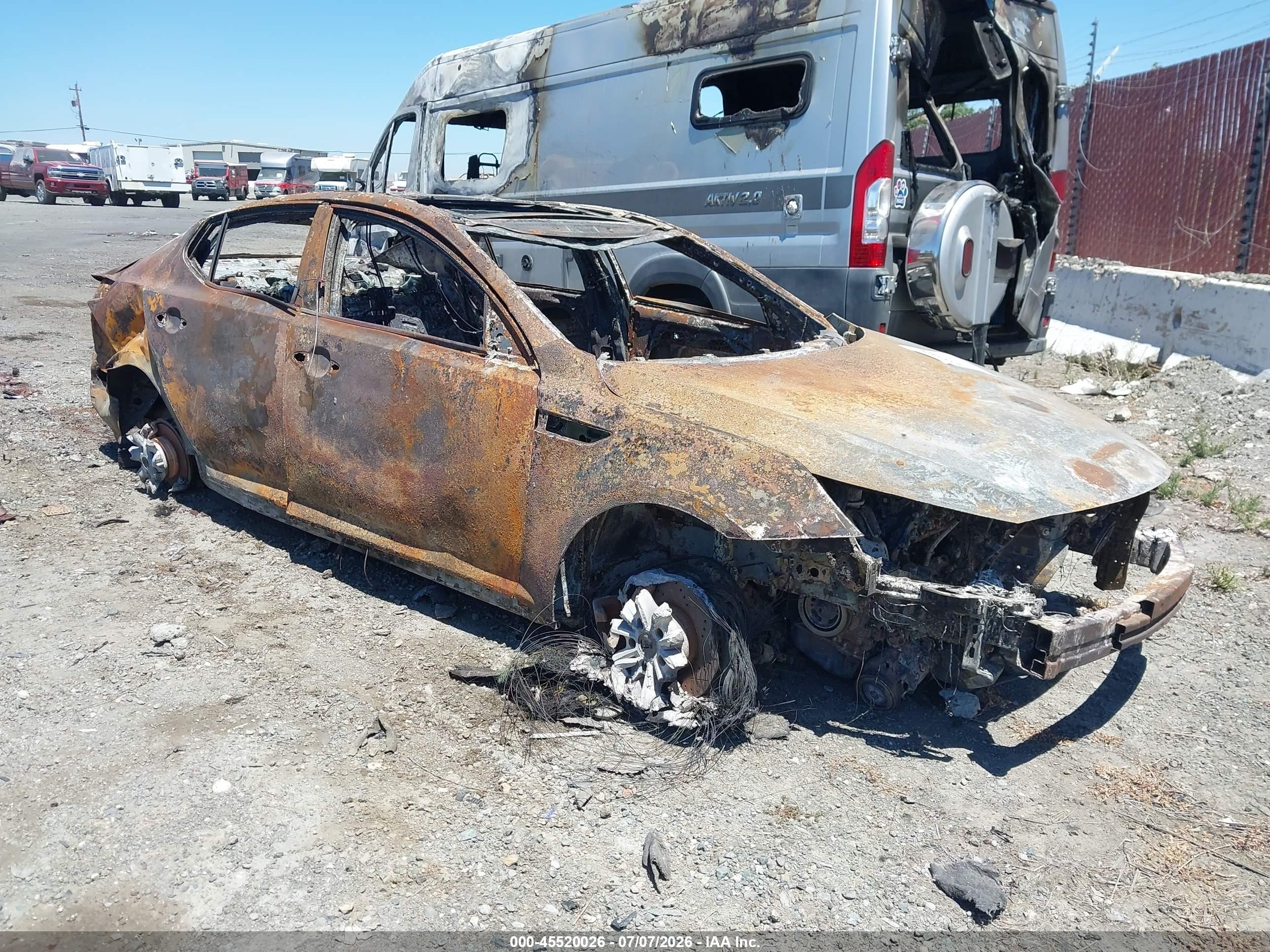 2012 Kia Optima EX, VIN 5XXGN4A68CG017934 — Burn