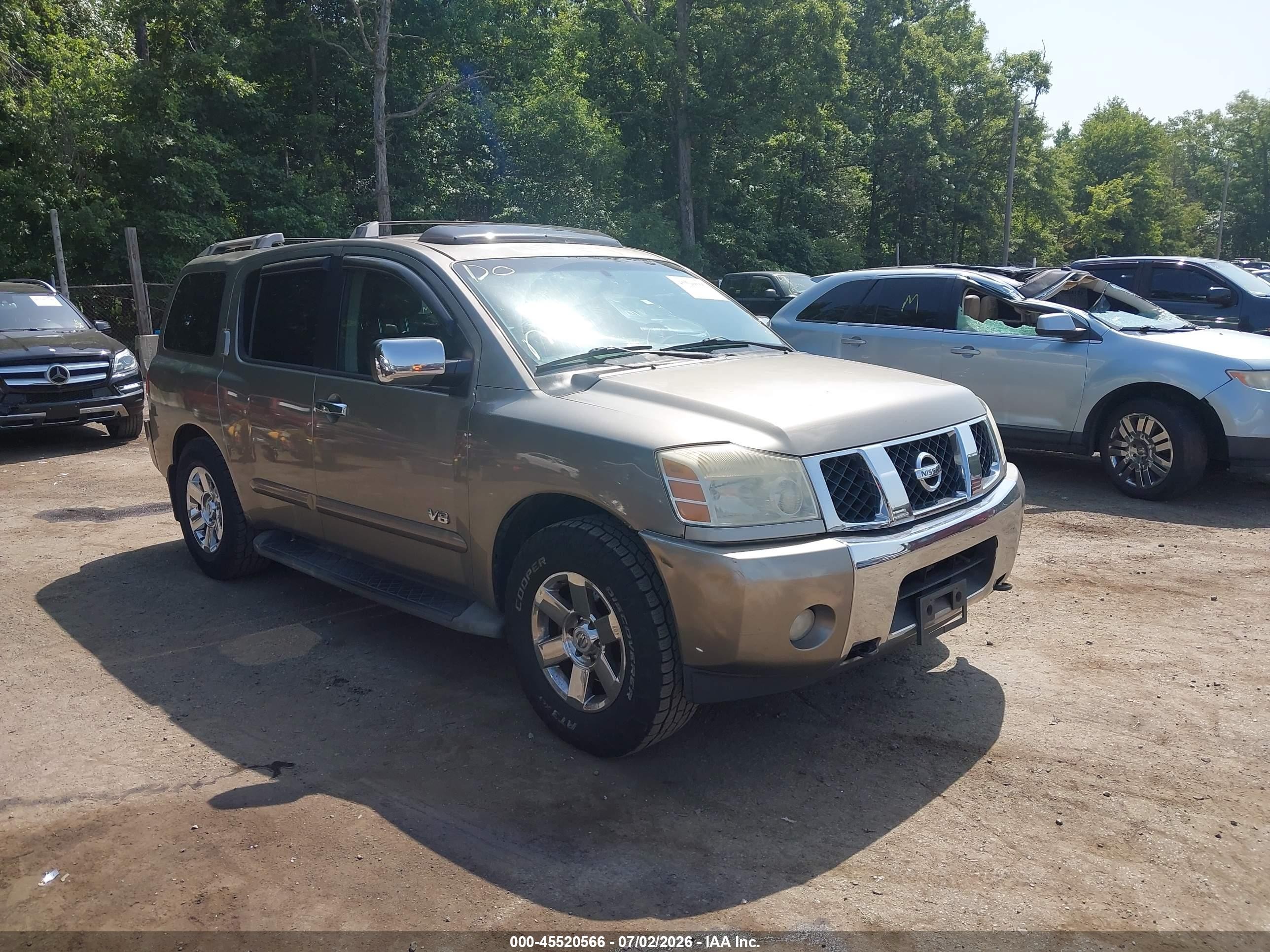 2007 Nissan Armada LE, VIN 5N1BA08C07N709878 — Rear end