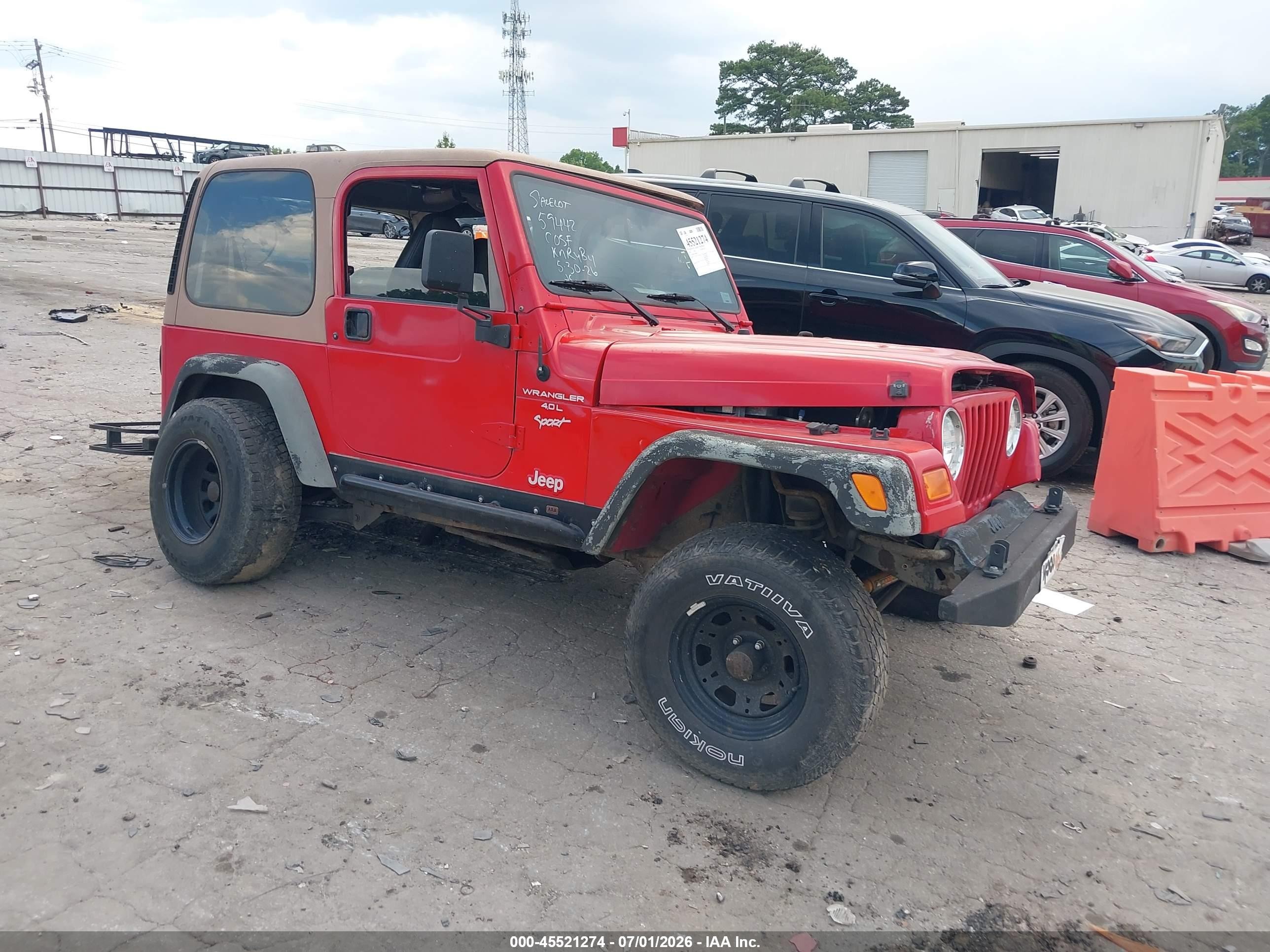2000 Jeep Wrangler Sport, VIN 1J4FA49S0YP804962 — All over
