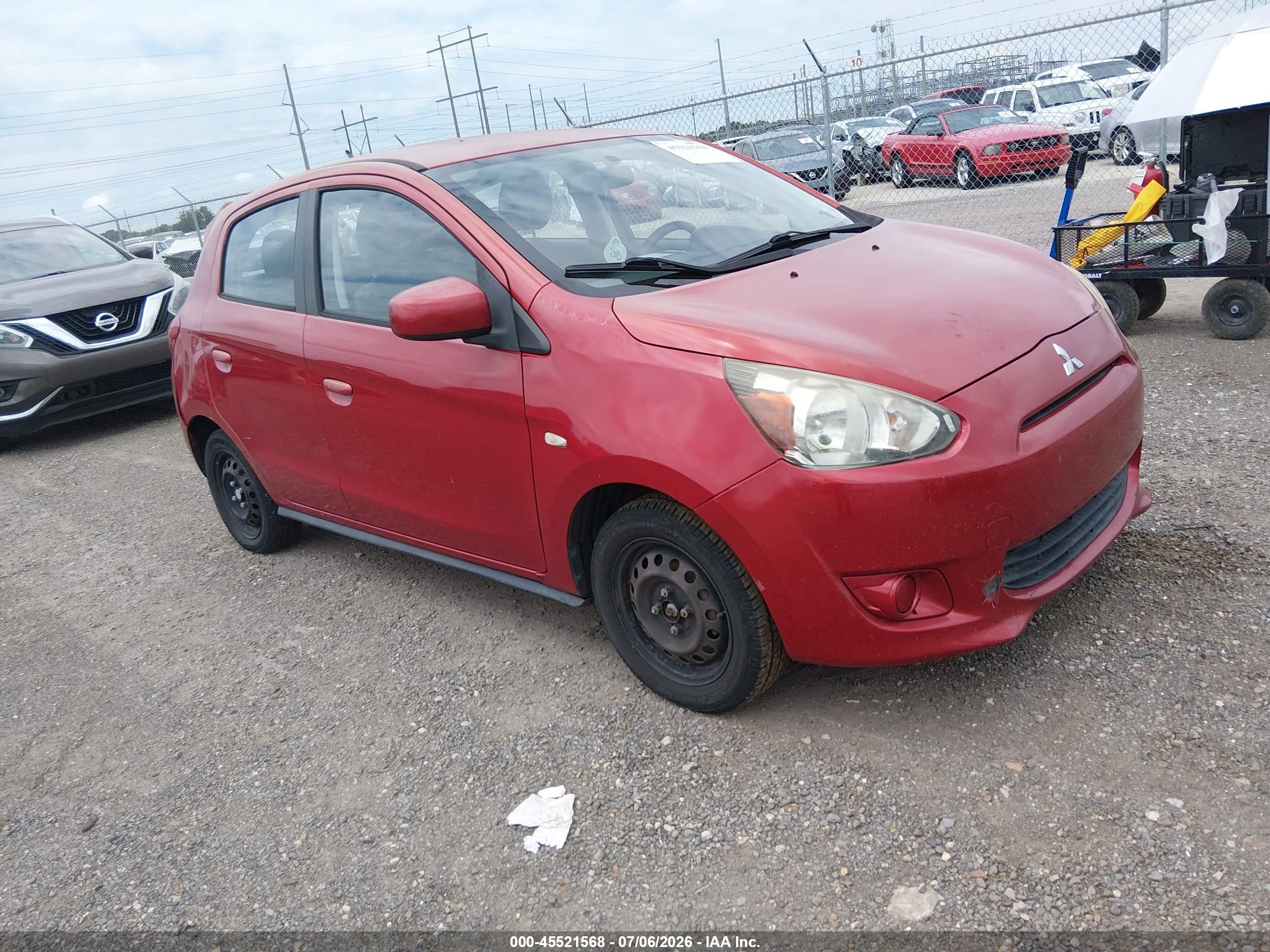 2015 Mitsubishi Mirage DE, VIN ML32A3HJ1FH043957 — Normal wear