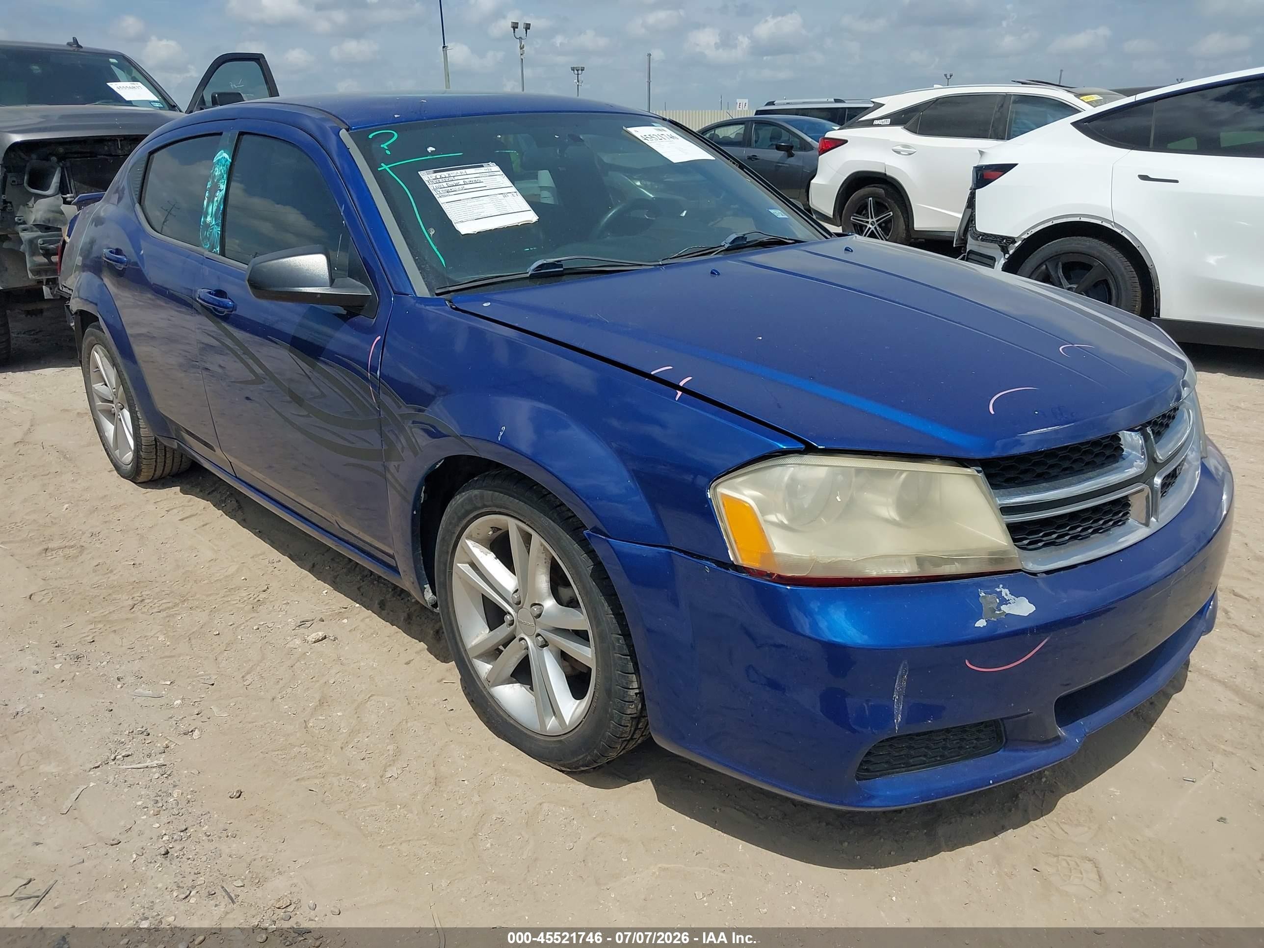 2014 Dodge Avenger SE, VIN 1C3CDZAB0EN140554 — Rear end
