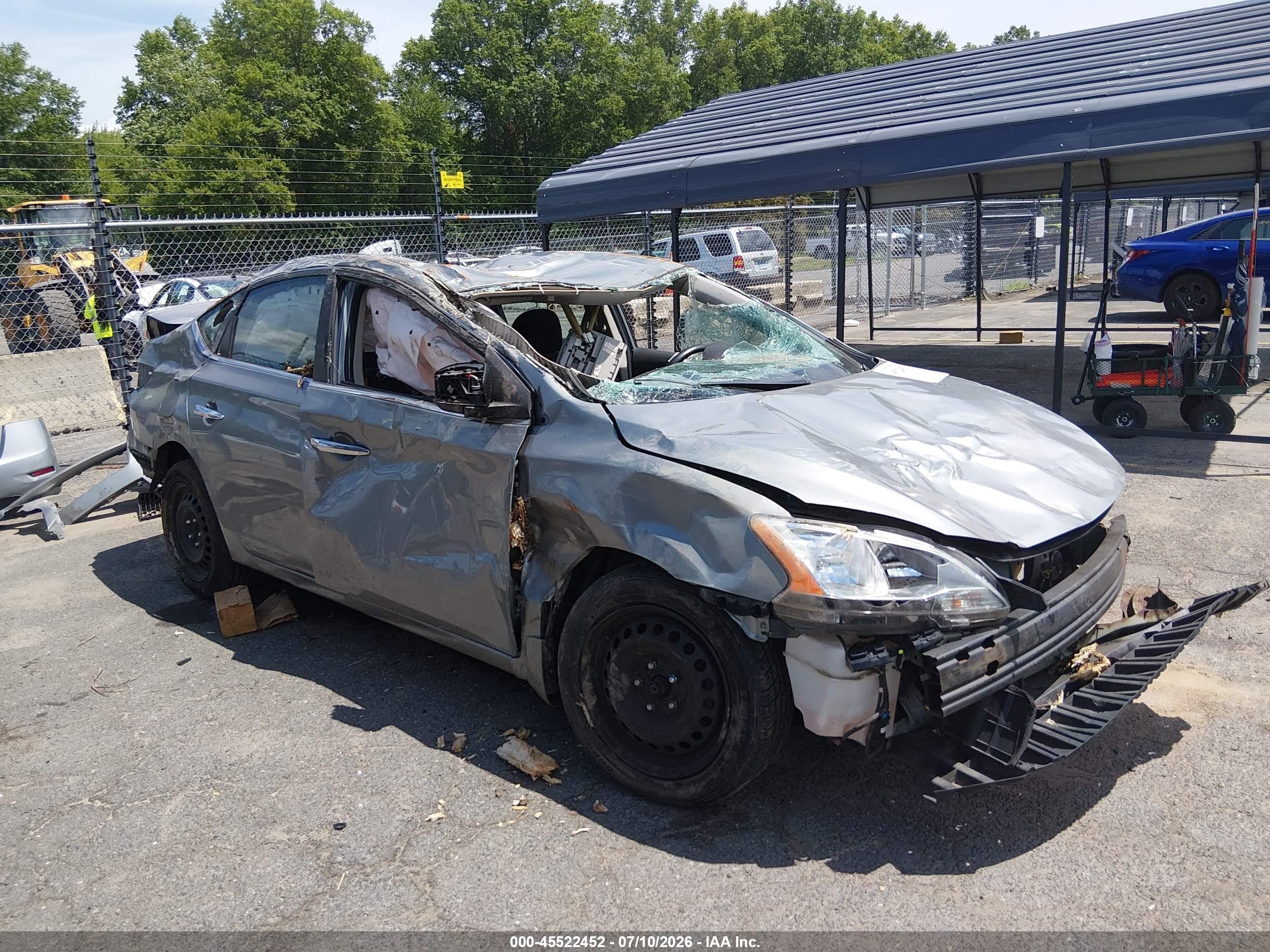 2013 Nissan Sentra SV, VIN 3N1AB7AP3DL659611 — Biohazard / chemical