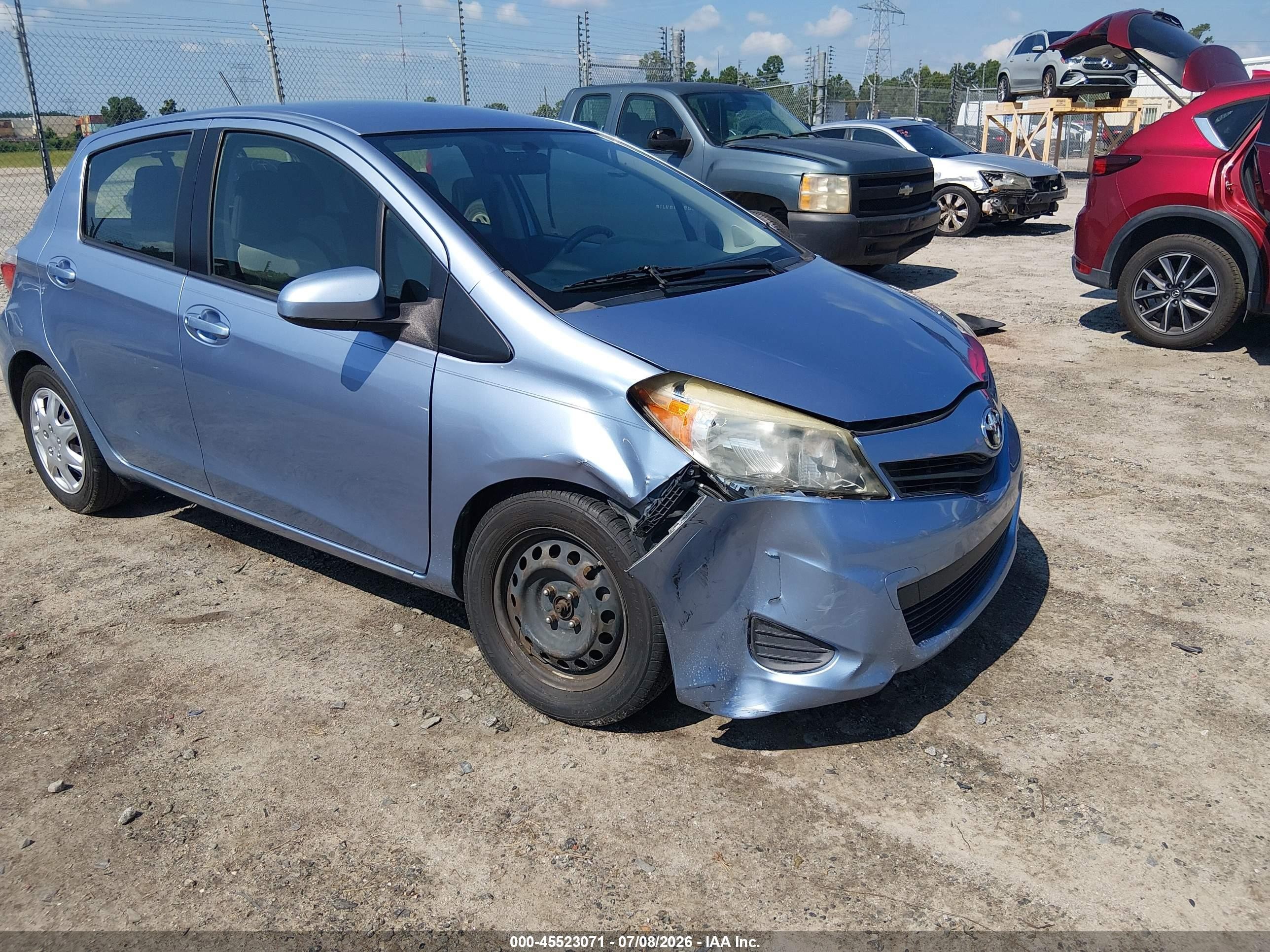 2012 Toyota Yaris LE, VIN JTDKTUD30CD500846 — Not stated