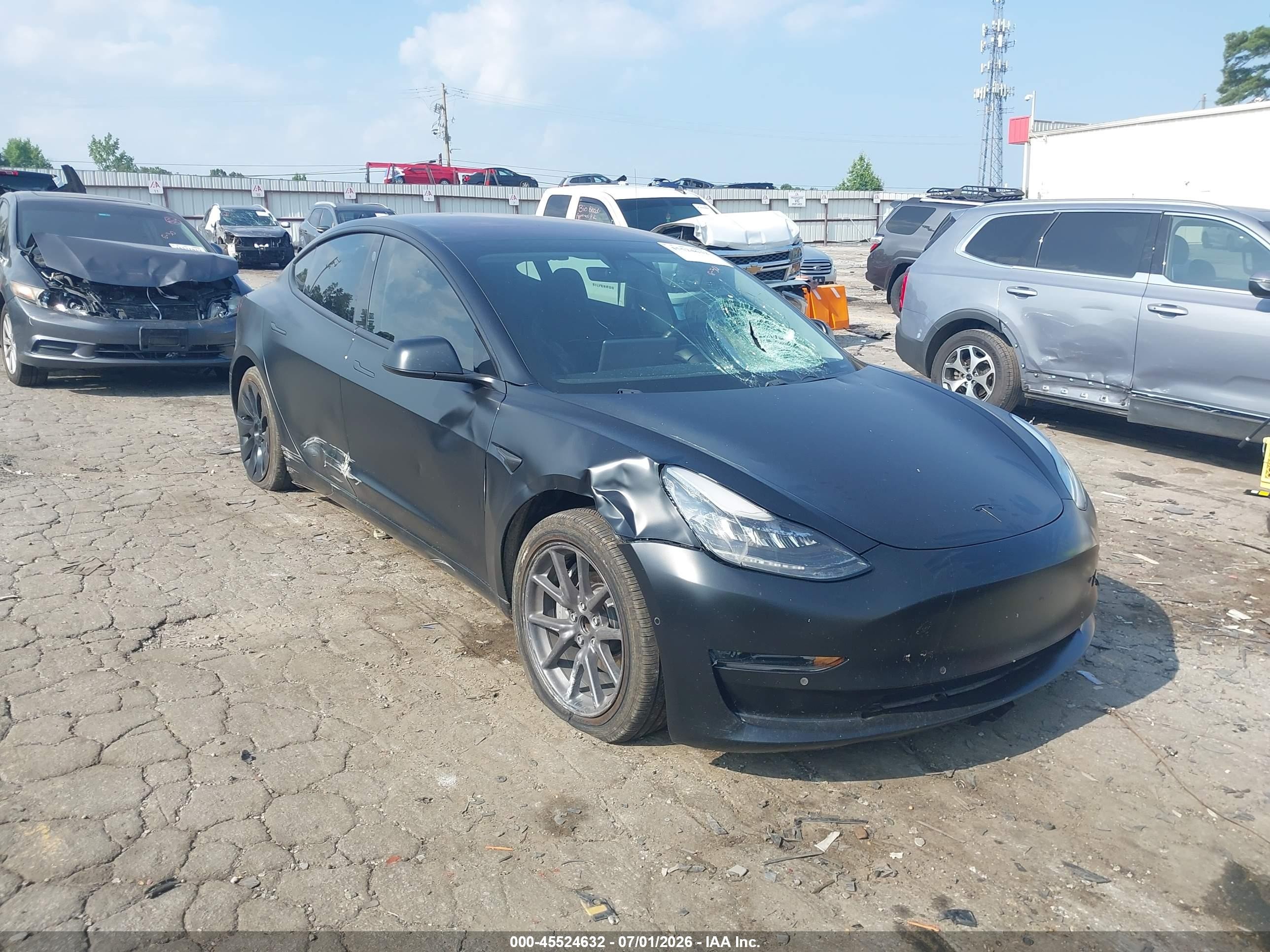 2018 Tesla Model 3 Long Range Battery, VIN 5YJ3E1EA3JF036175 — Front end