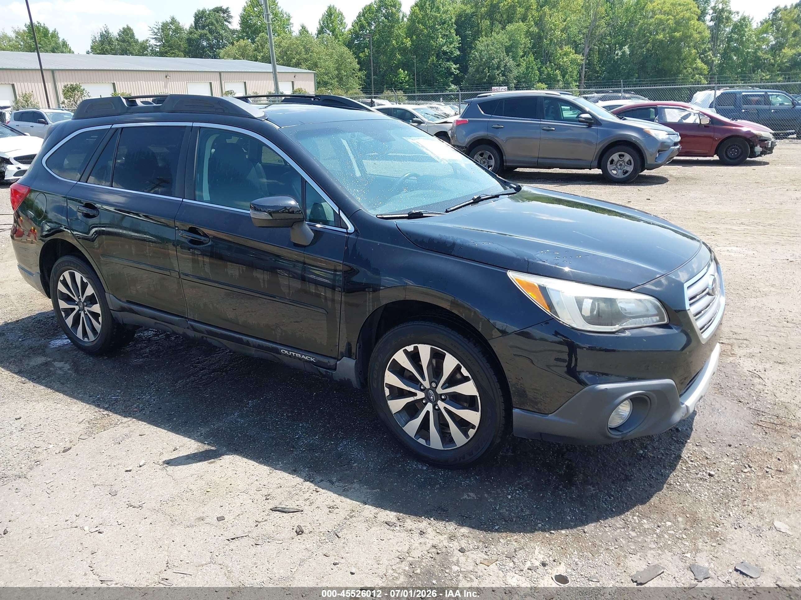 2016 Subaru Outback Limited, VIN 4S4BSENC9G3356129 — Rear end