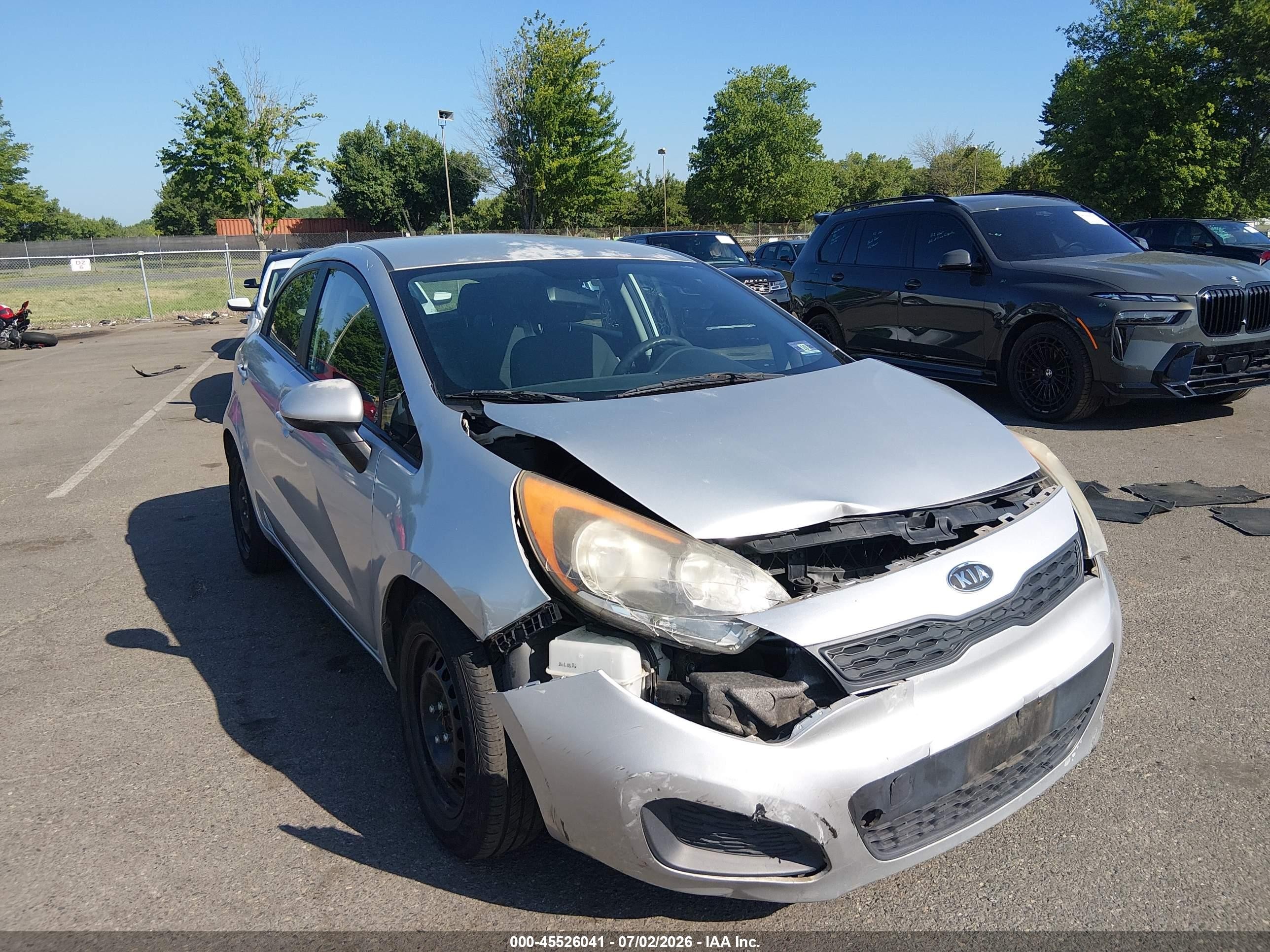 2012 Kia Rio LX, VIN KNADM5A34C6015952 — Front end
