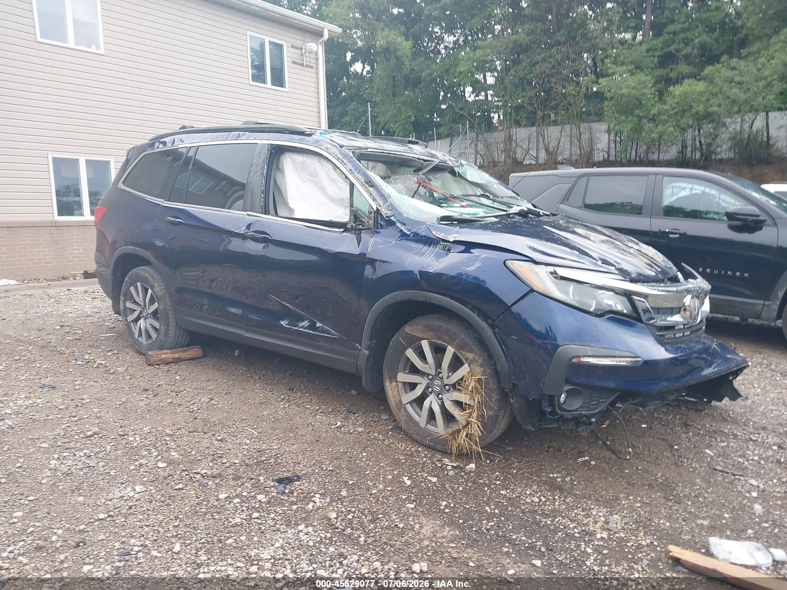 2019 Honda Pilot EX, VIN 5FNYF6H35KB072397 — Rollover