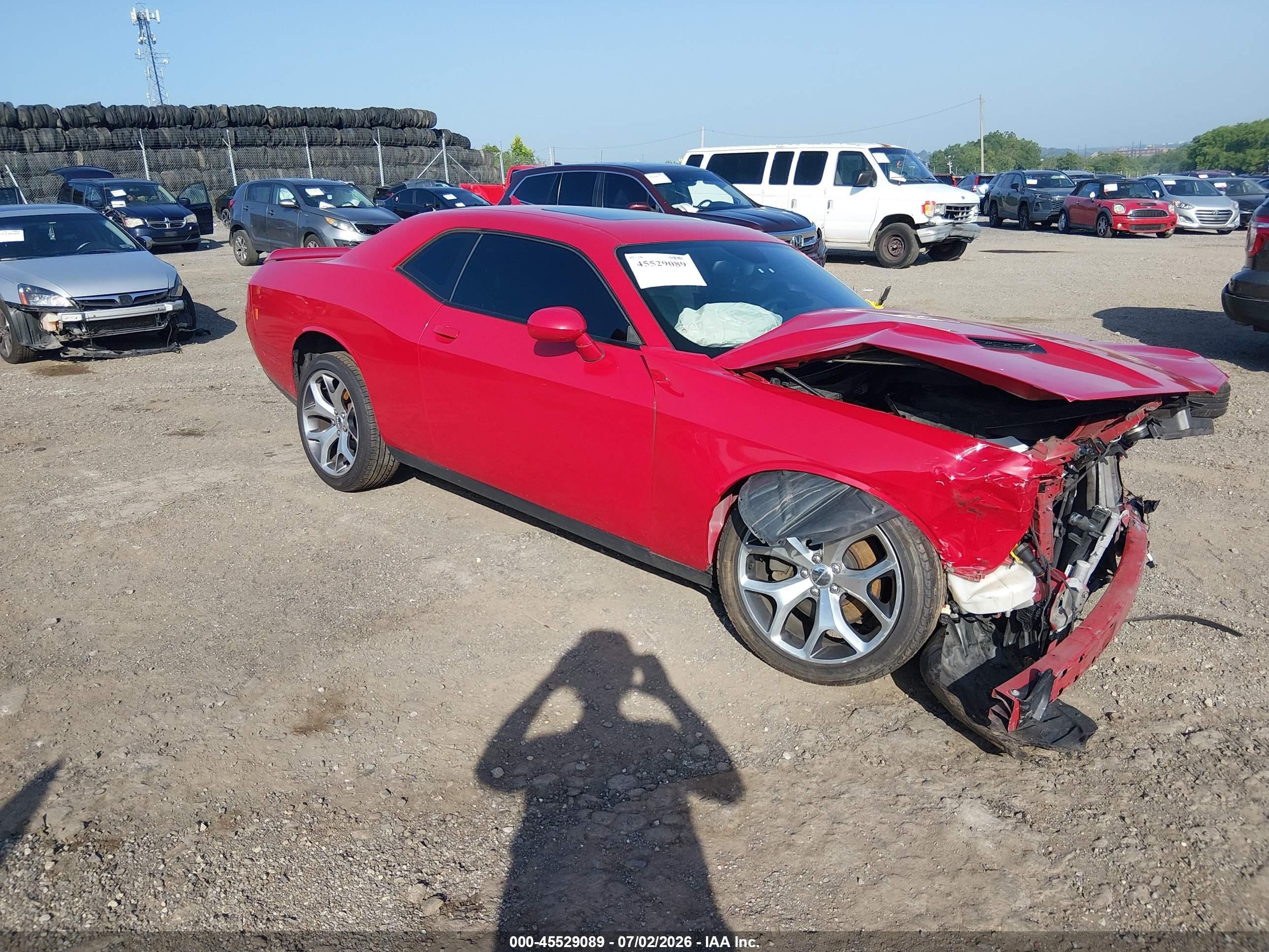 2015 Dodge Challenger SXT Plus, VIN 2C3CDZBG7FH710814 — Front end