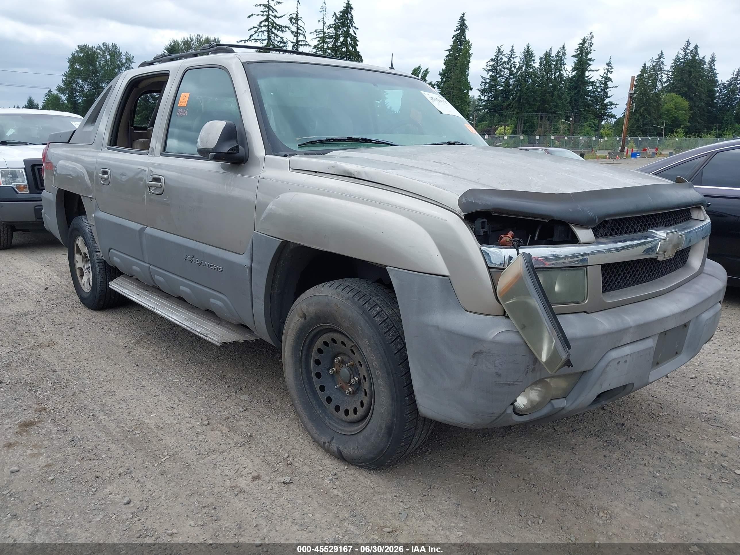 2002 Chevrolet Avalanche, VIN 3GNEK13T12G269092 — Обычный износ