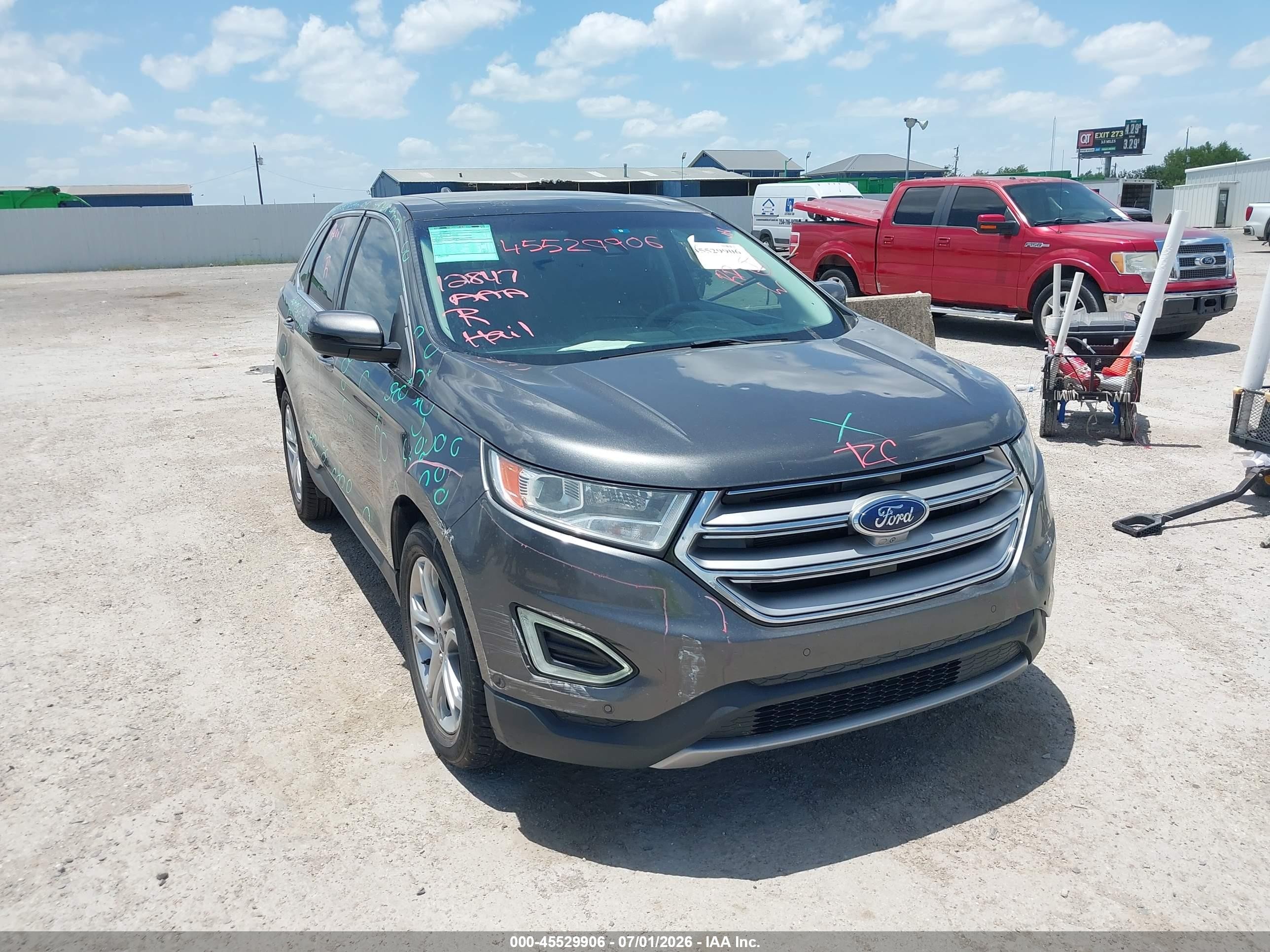 2016 Ford Edge Titanium, VIN 2FMPK3K96GBB66632 — Hail