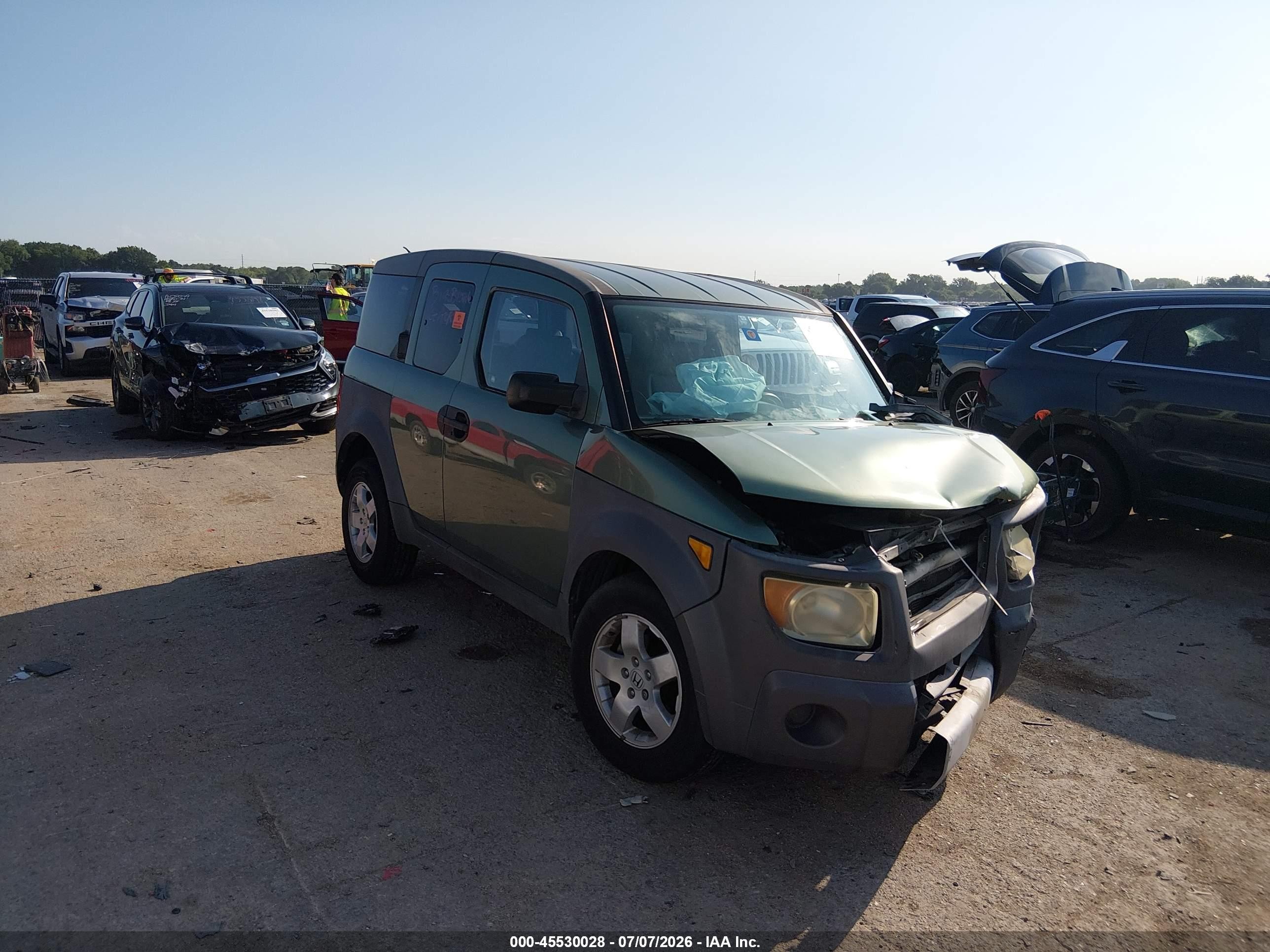 2003 Honda Element EX, VIN 5J6YH185X3L013577 — Biohazard / chemical